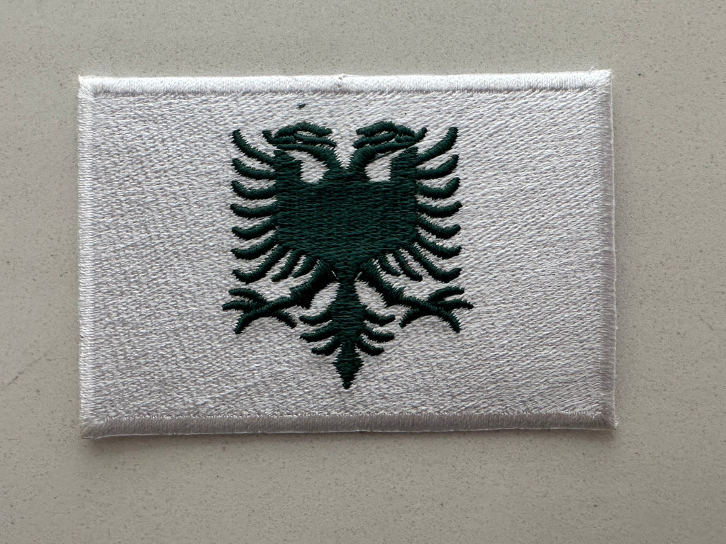 “Crimson Green” White X Green Albanian Flag Patch