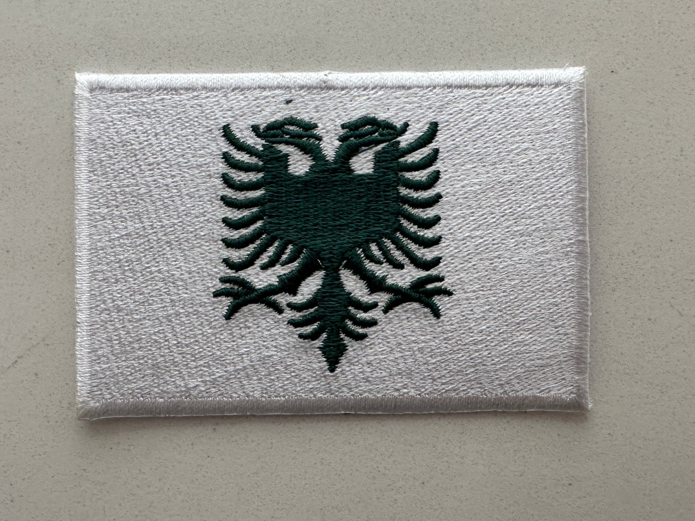“Crimson Green” White X Green Albanian Flag Patch