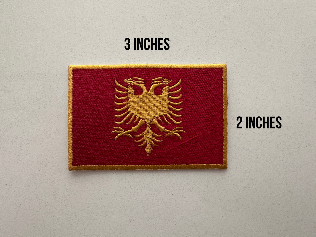 “Malsor” Red and Gold Albanian Flag Patch