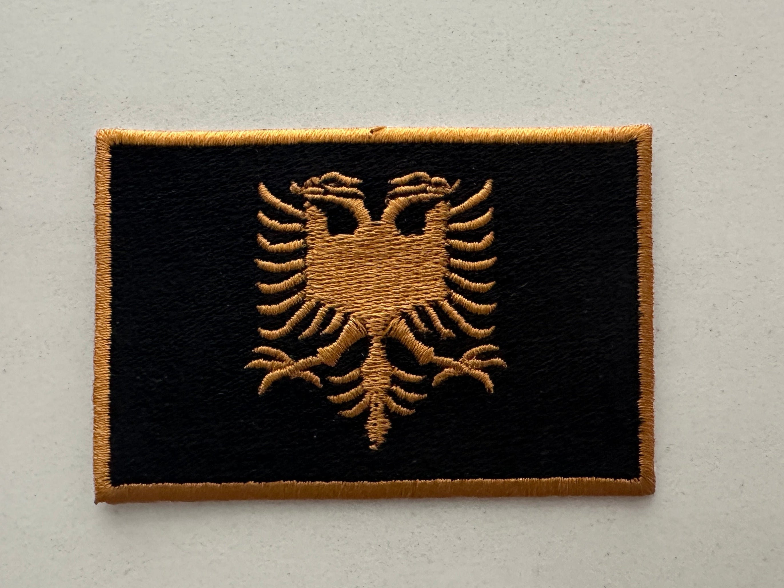 “Kafe” Black and Brown Albanian Flag Patch