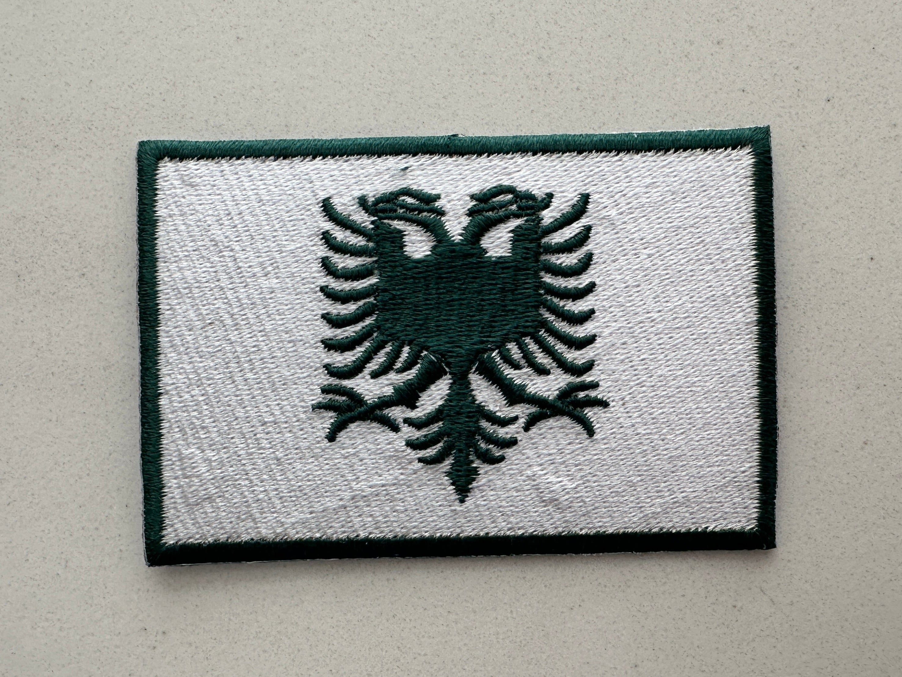 “Crimson Green” White X Green Albanian Flag Patch