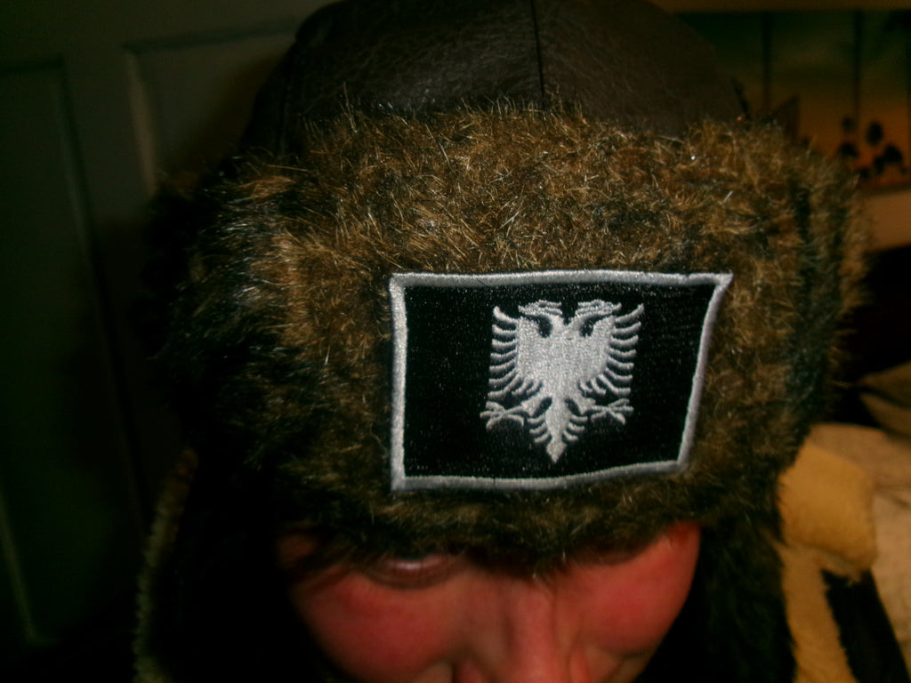 Albanian Embroidered Leather X Fur Ushanka Hat (2/2 LIMITED EDITION)