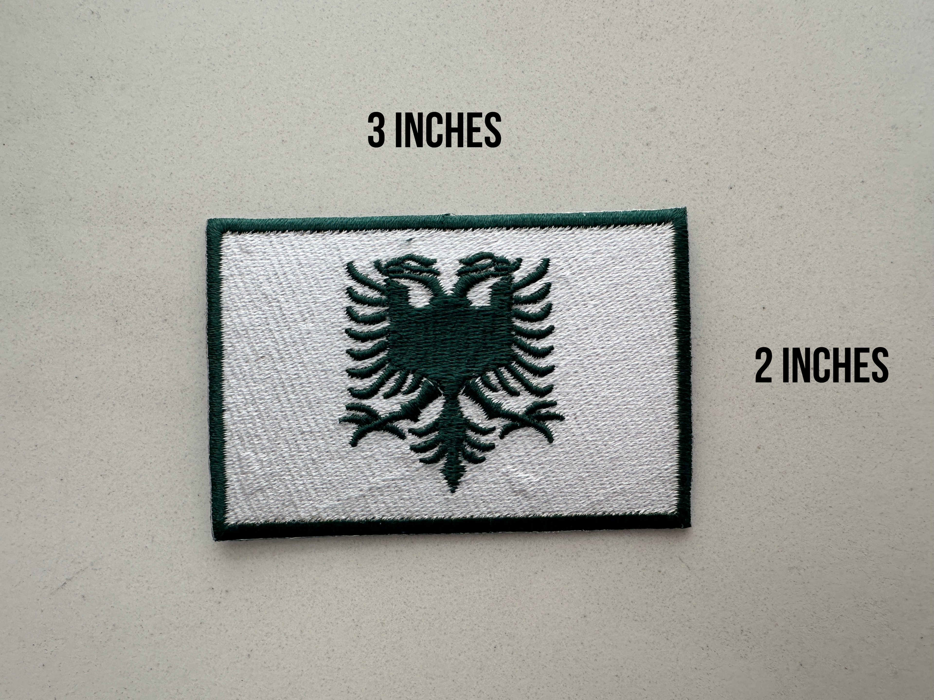 “Crimson Green” White X Green Albanian Flag Patch