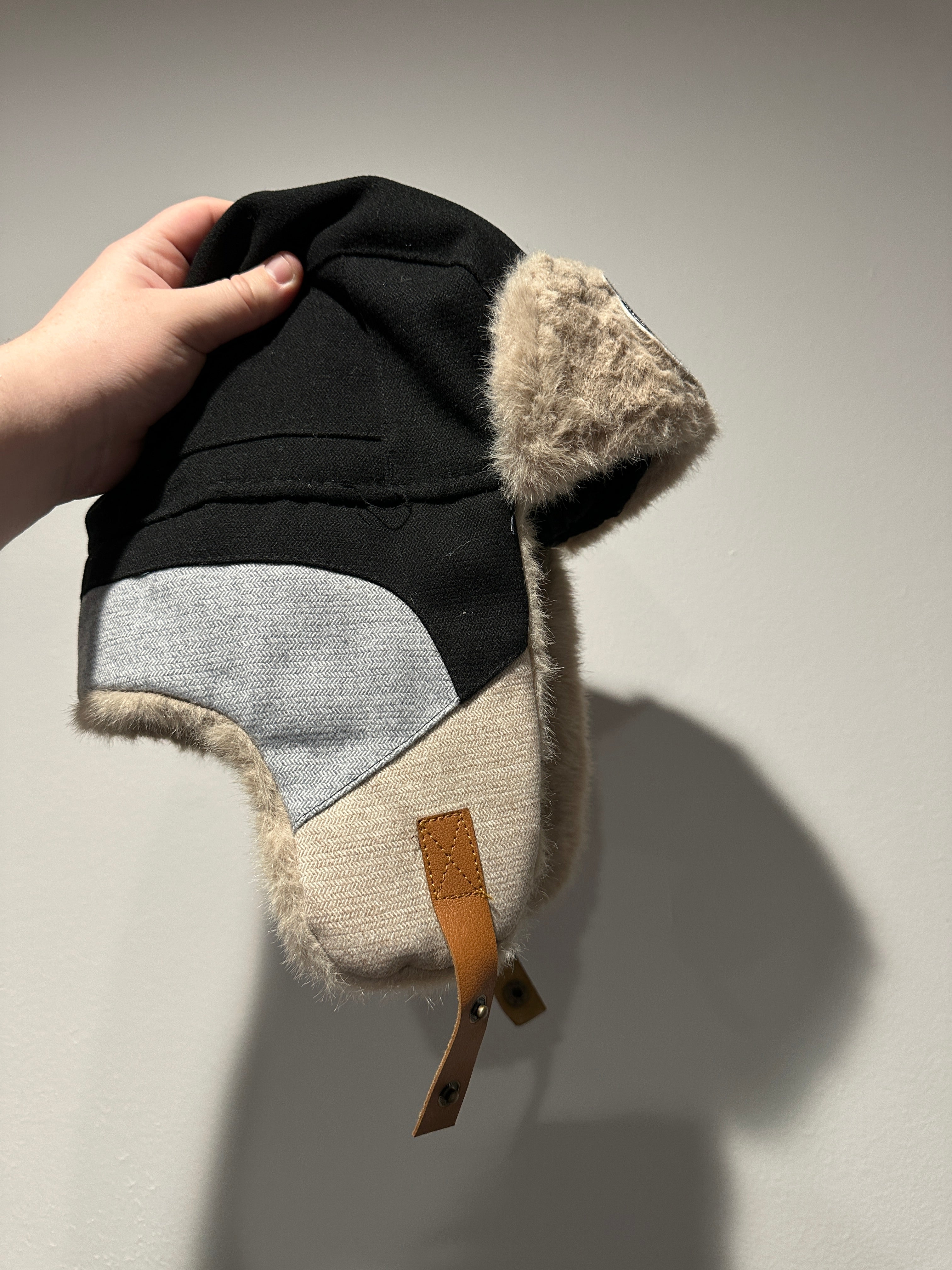 UÇK Black Snow Aviator Ushanka Trapper Hat