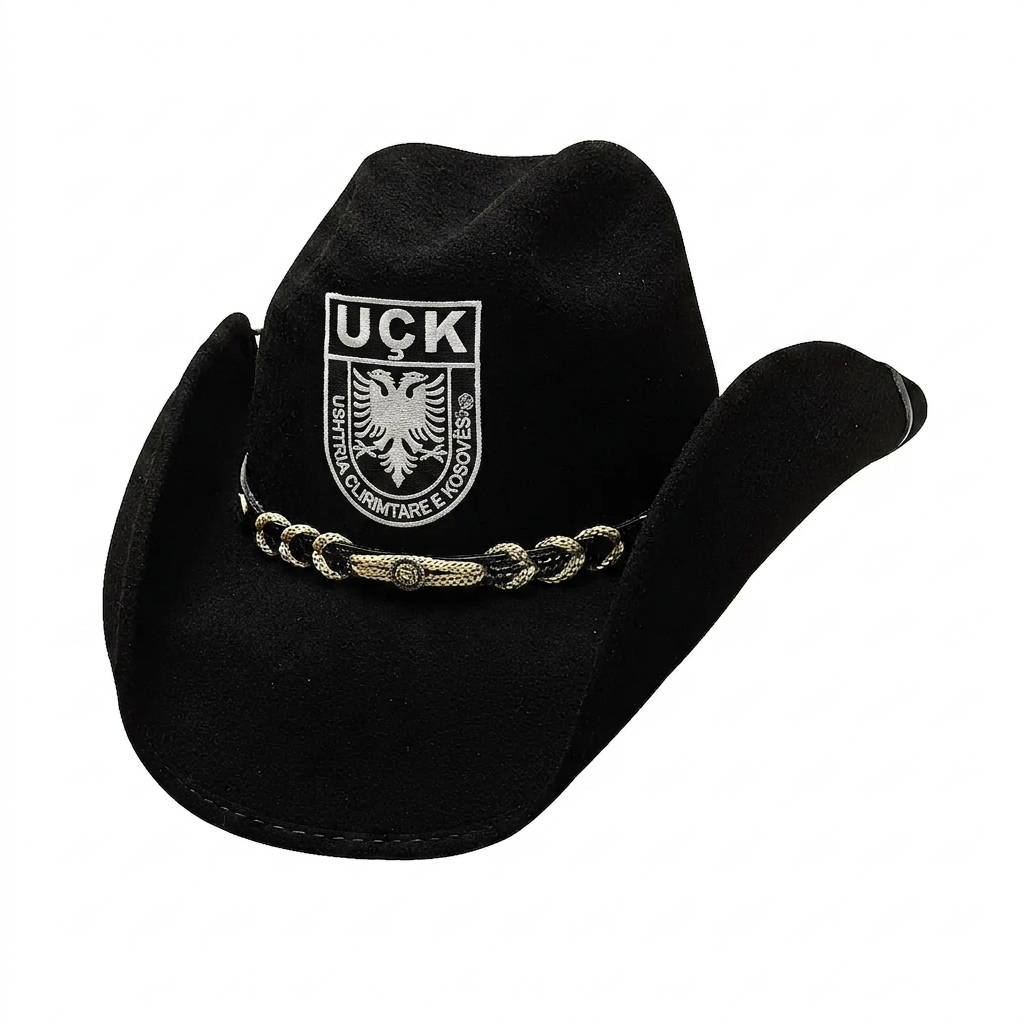 “Montana” UÇK Albanian Cowboy Hat 100% Sheepskin Wool