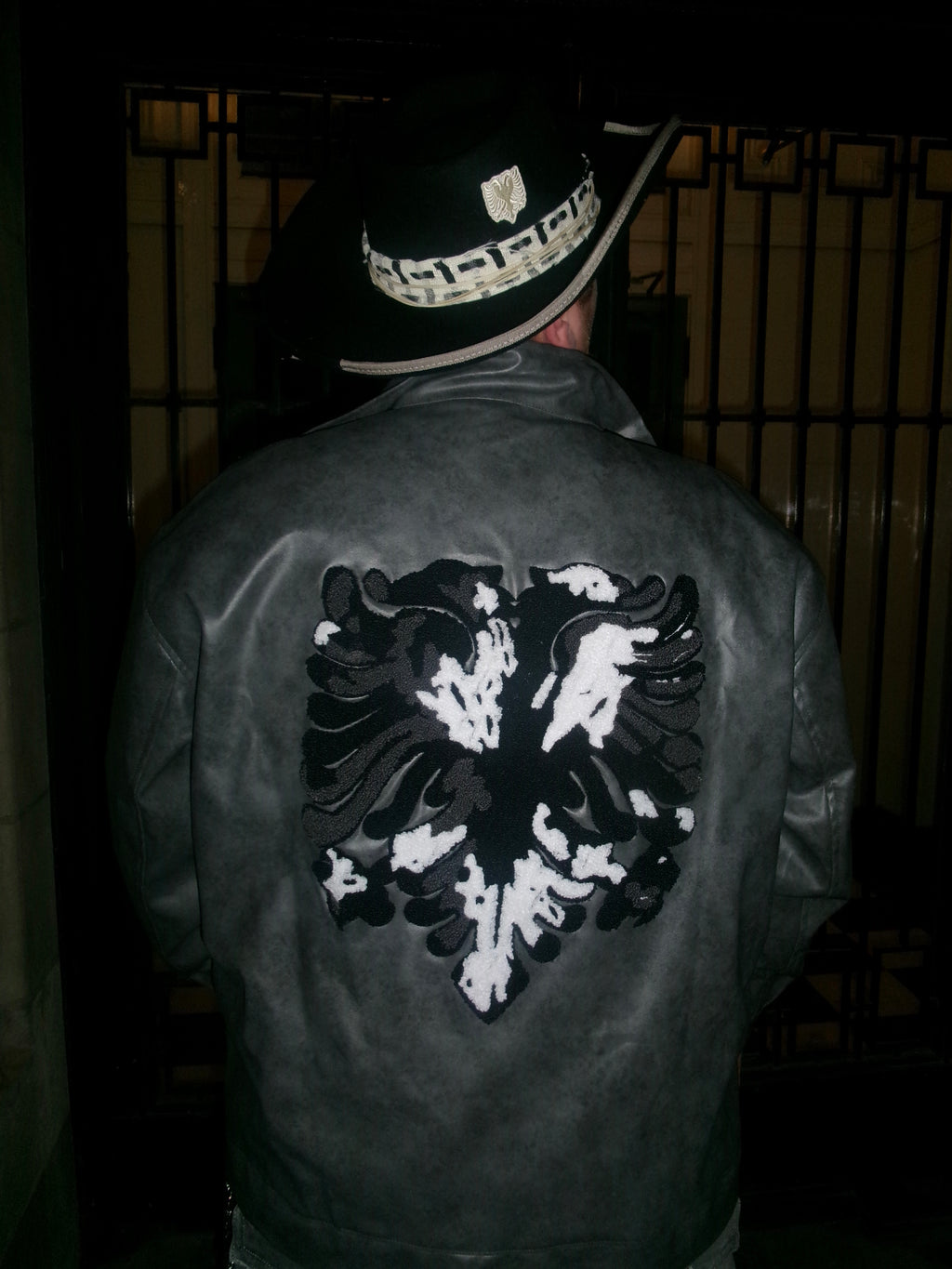 Noir Shqiponja Leather Jacket (Royàle Premium Leather 2-Tone Jacket)