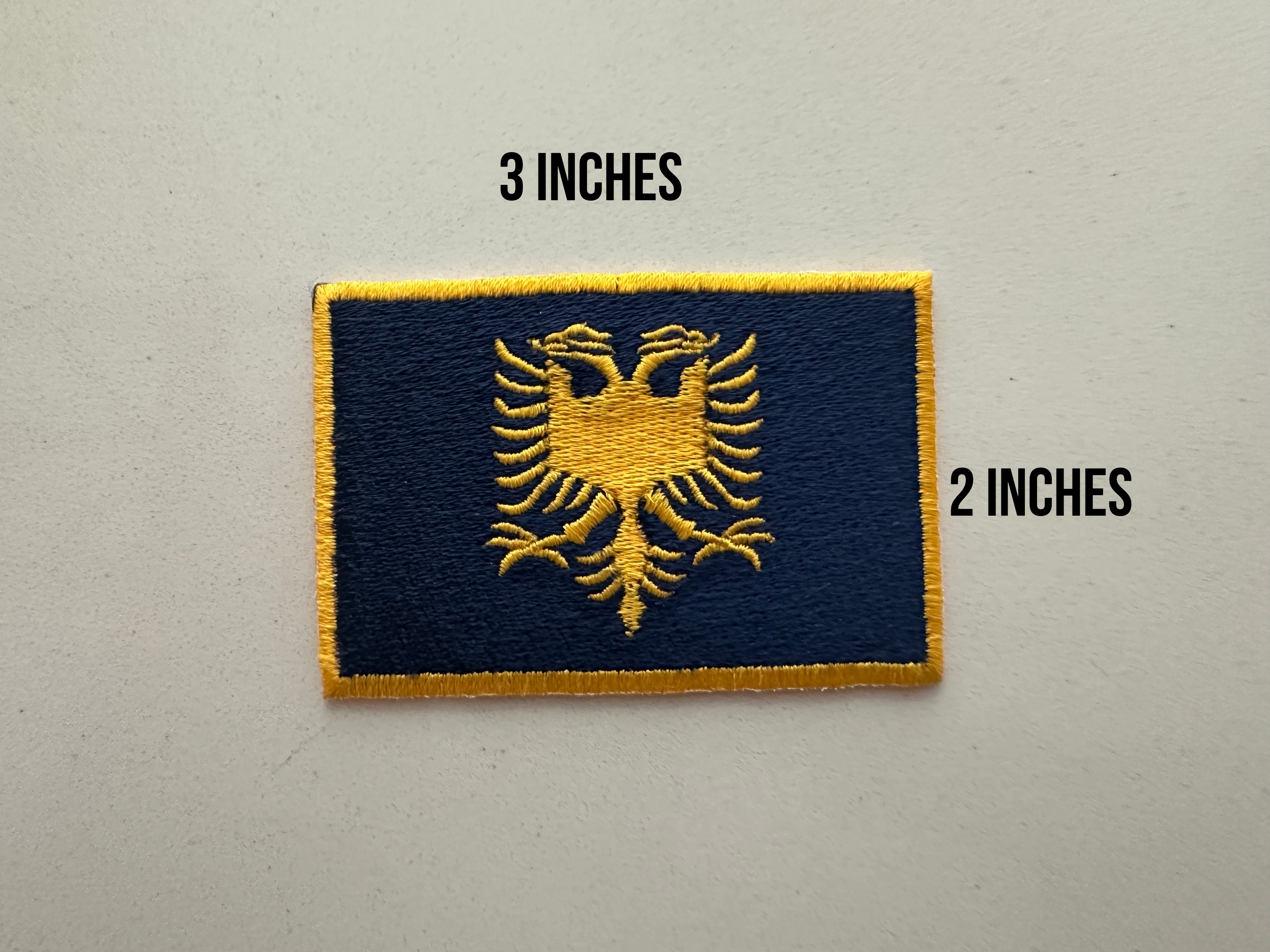 “Michigan” Blue And Gold Albanian Flag Patch