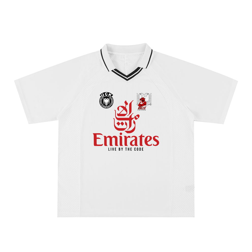 UÇK x BULLS Albanian Ikonike White Soccer Jersey