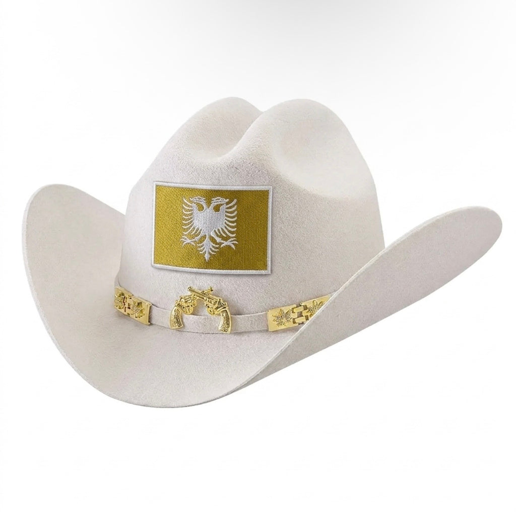 “Old Money” 6x Albanian Golden White Cowboy Hat
