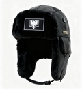 Historike All-Black Premium Leather Ushanka Hat