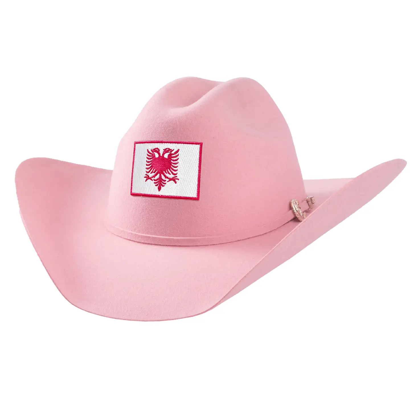 “Sweet Pink” Albanian Cowboy Hat 4X RabbitWool