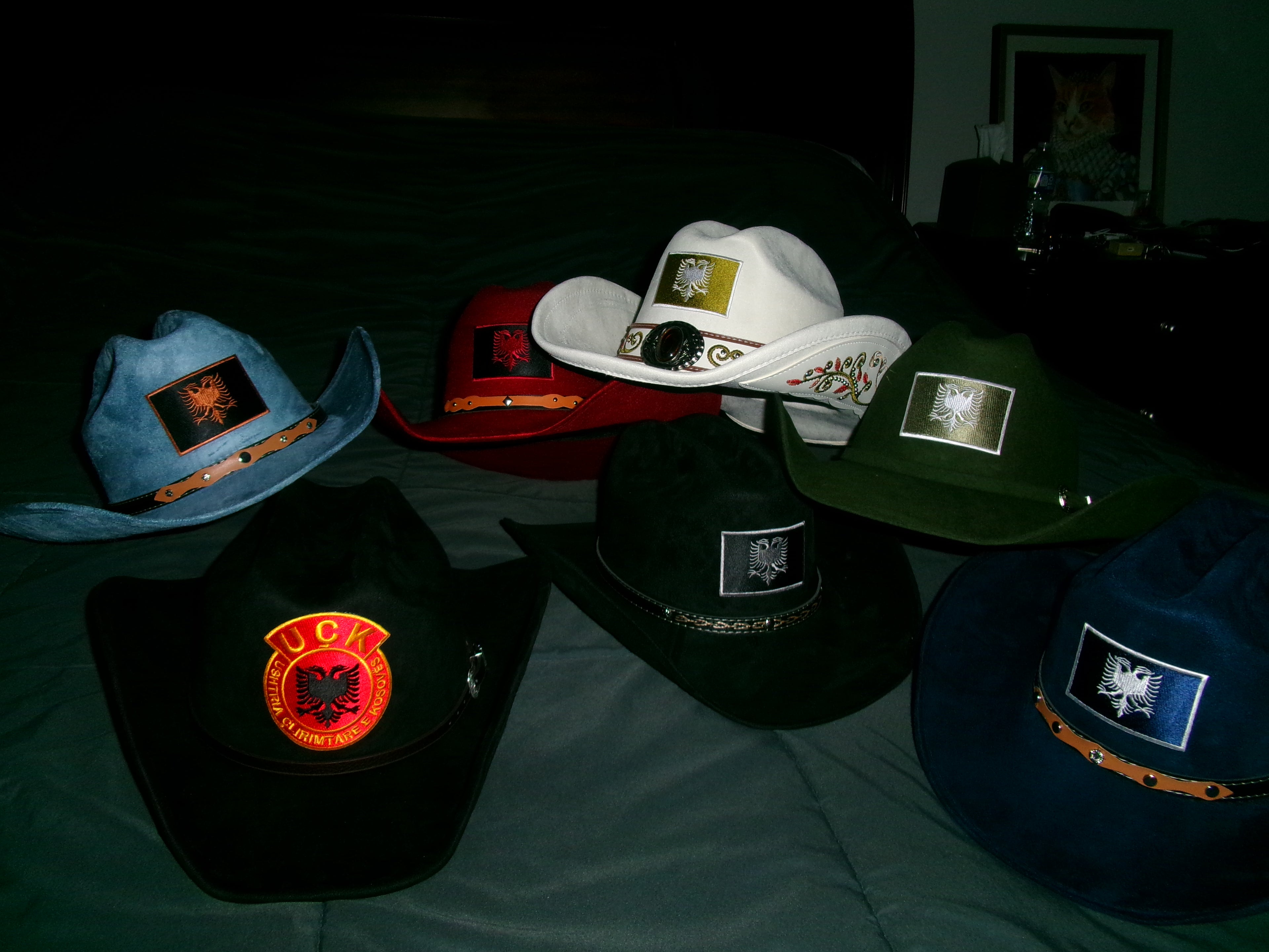 “Lulije” Rose X Gem Albanian Embroidery Royal Wool Cowboy Hat (White)