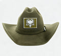 “Olive” 40x Rabbitskin Albanian Embroidered Premium 1of1 Cowboy Hat