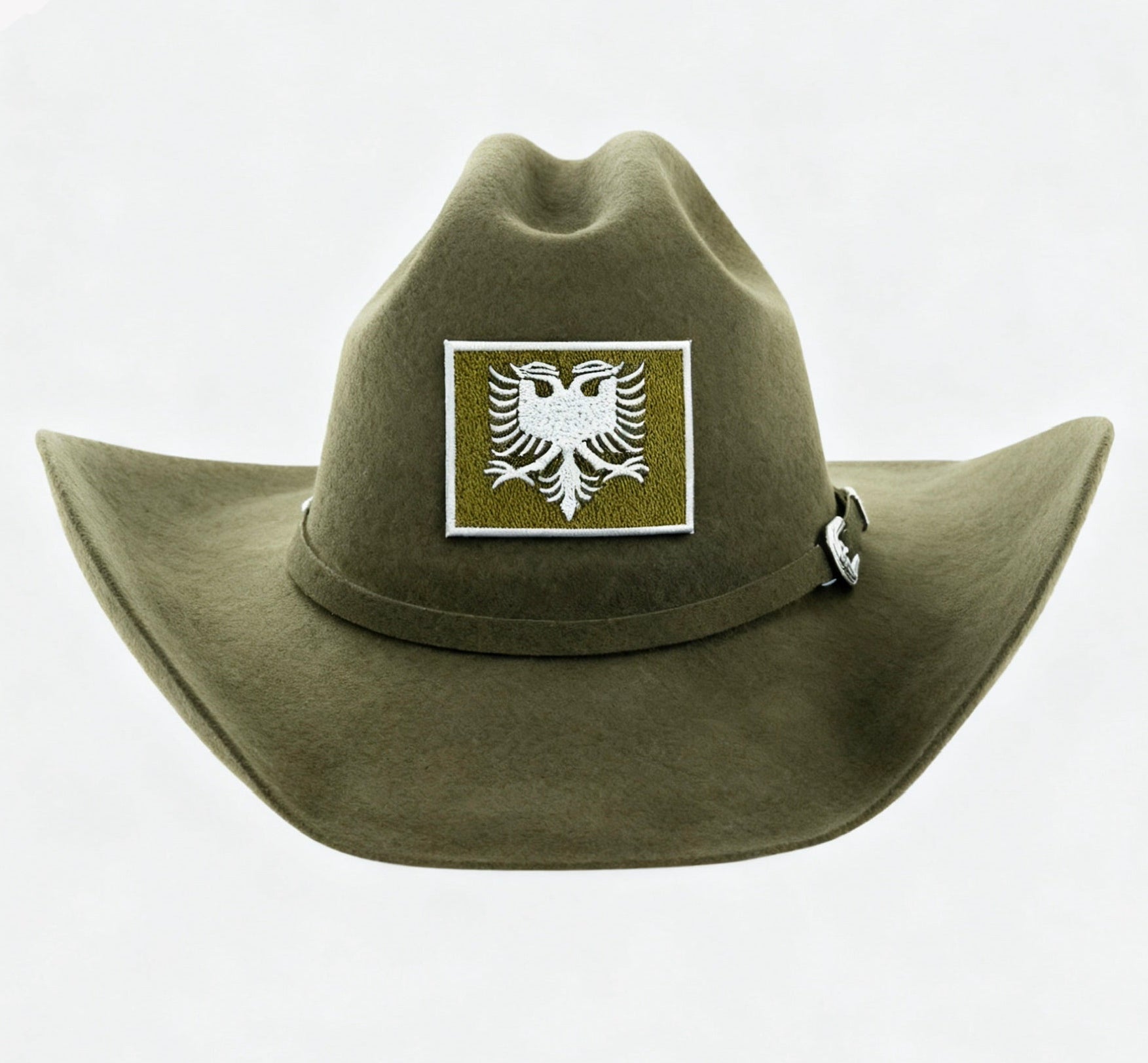 “Olive” Rabbitskin Albanian Embroidered Premium 1of1 Cowboy Hat