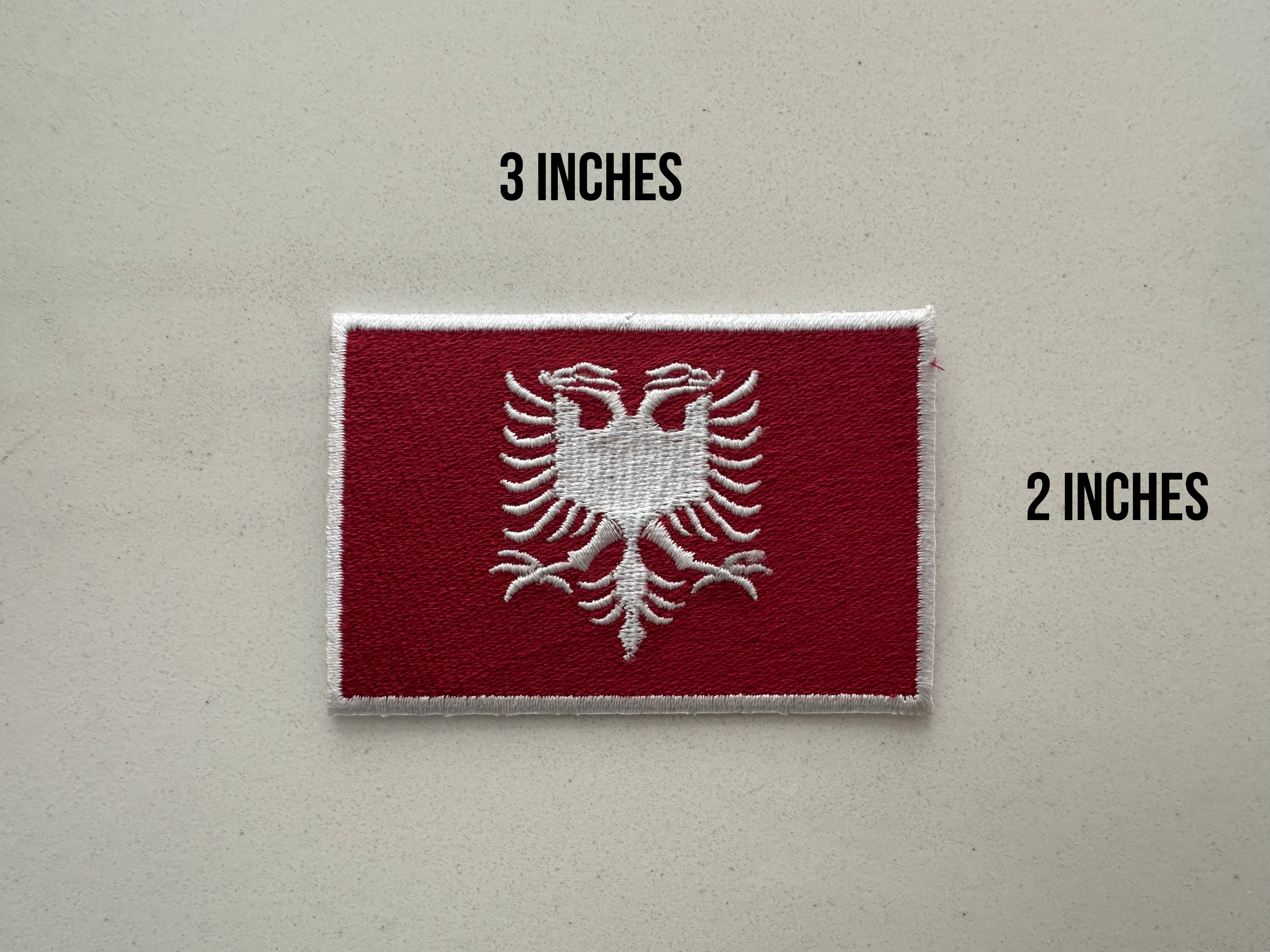 “Royalty” Team Red and White Albanian Flag Patch