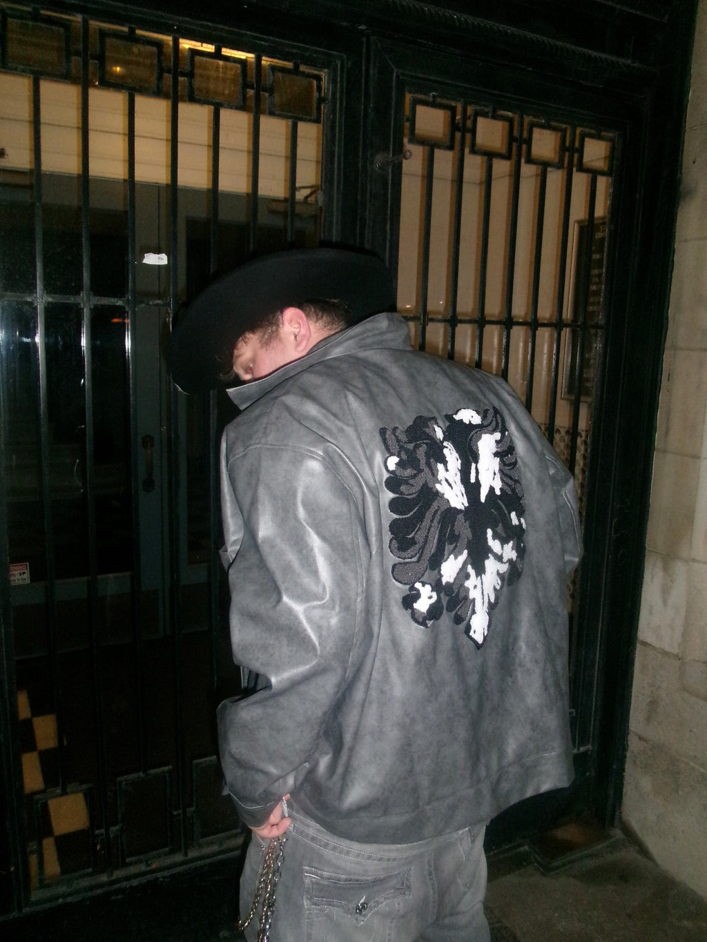 Noir Shqiponja Leather Jacket (Royàle Premium Leather 2-Tone Jacket)