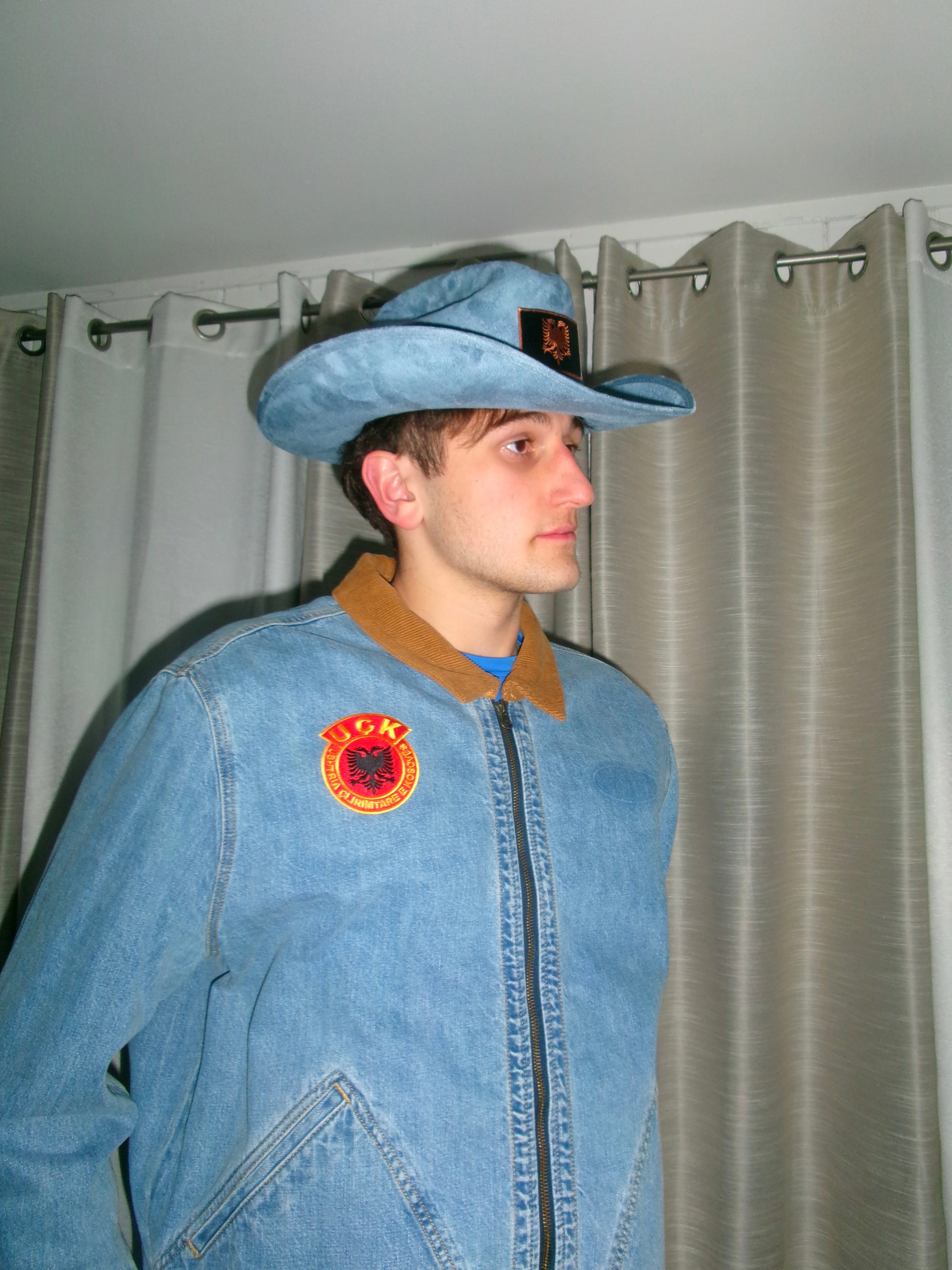 “Worcestershire” Albanian Embroidered Cowboy Hat (Royal Suede)