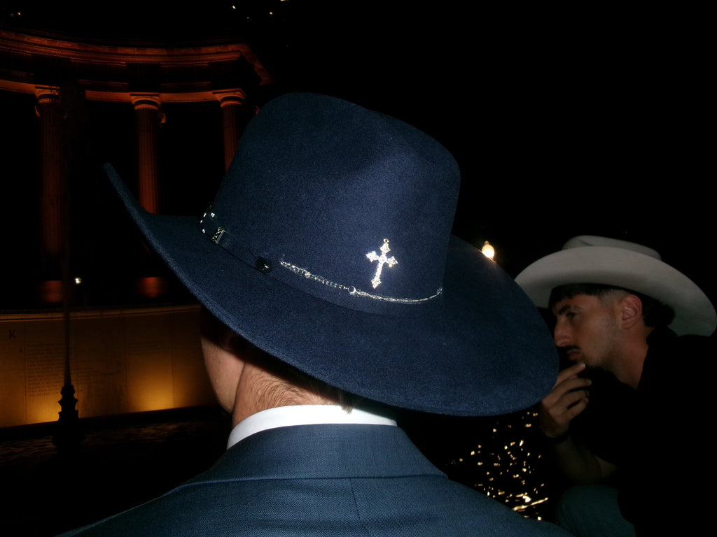 “Boujee” Blue Gunslinger Cross Albanian Cowboy Hat