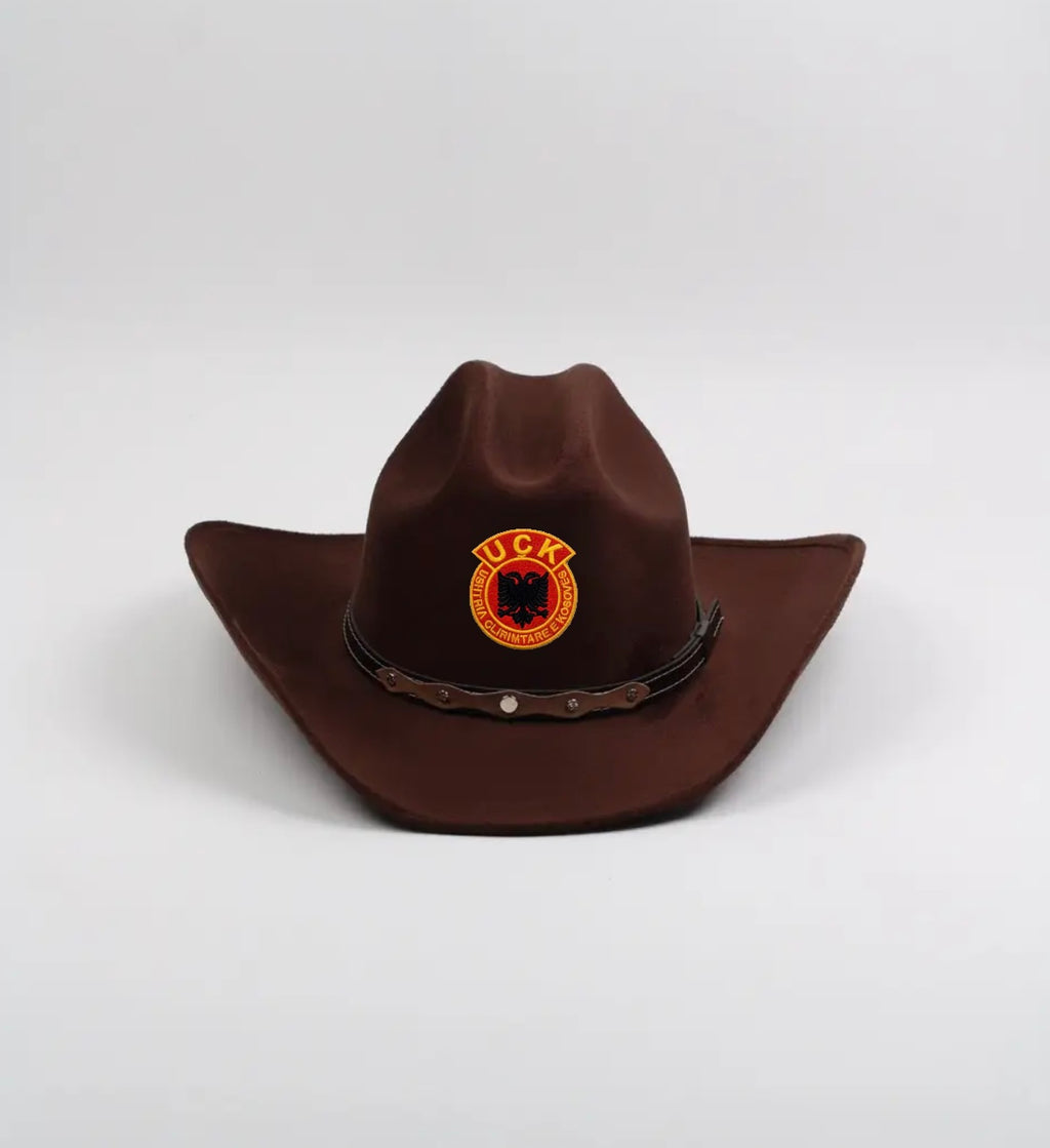 UÇK Albanian Embroidered Cowboy Hat  “Country Brown” *1 LEFT*