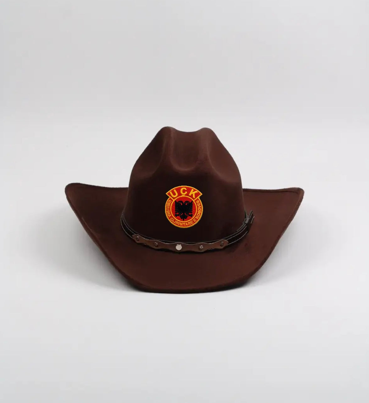UÇK Albanian Embroidered Cowboy Hat  “Country Brown” *1 LEFT*