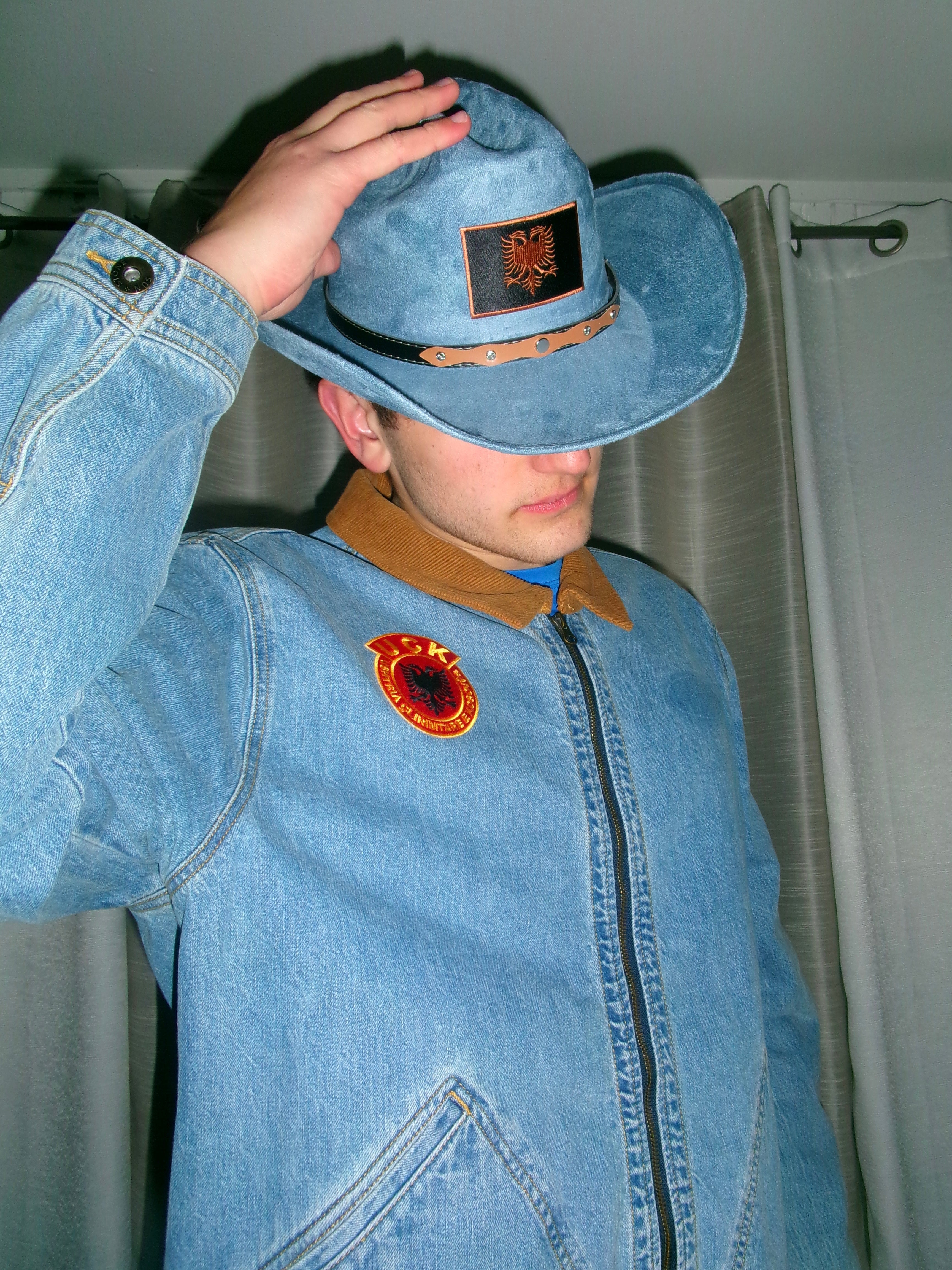 “Worcestershire” Albanian Embroidered Cowboy Hat (Royal Suede)