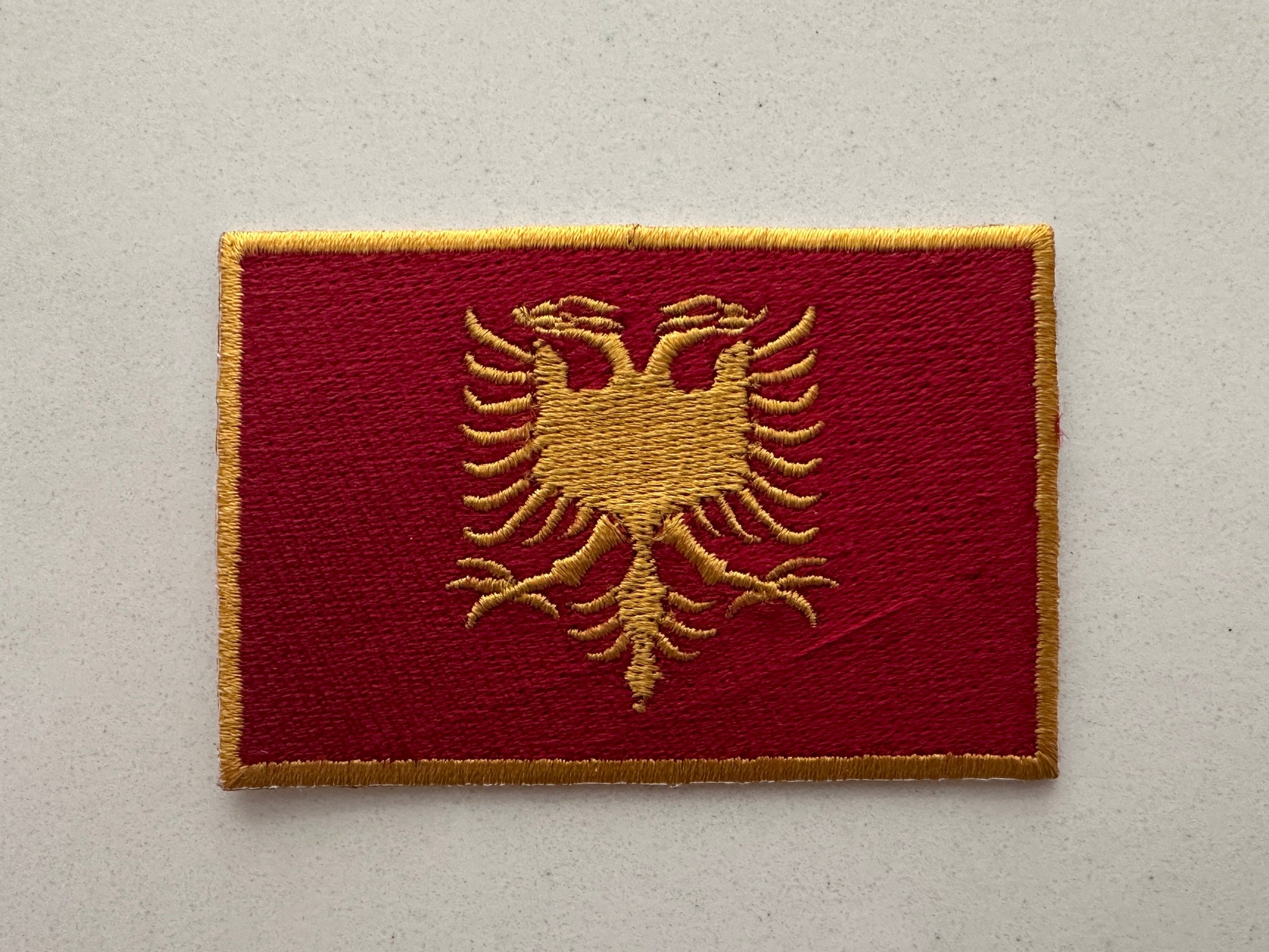 “Malsor” Red and Gold Albanian Flag Patch