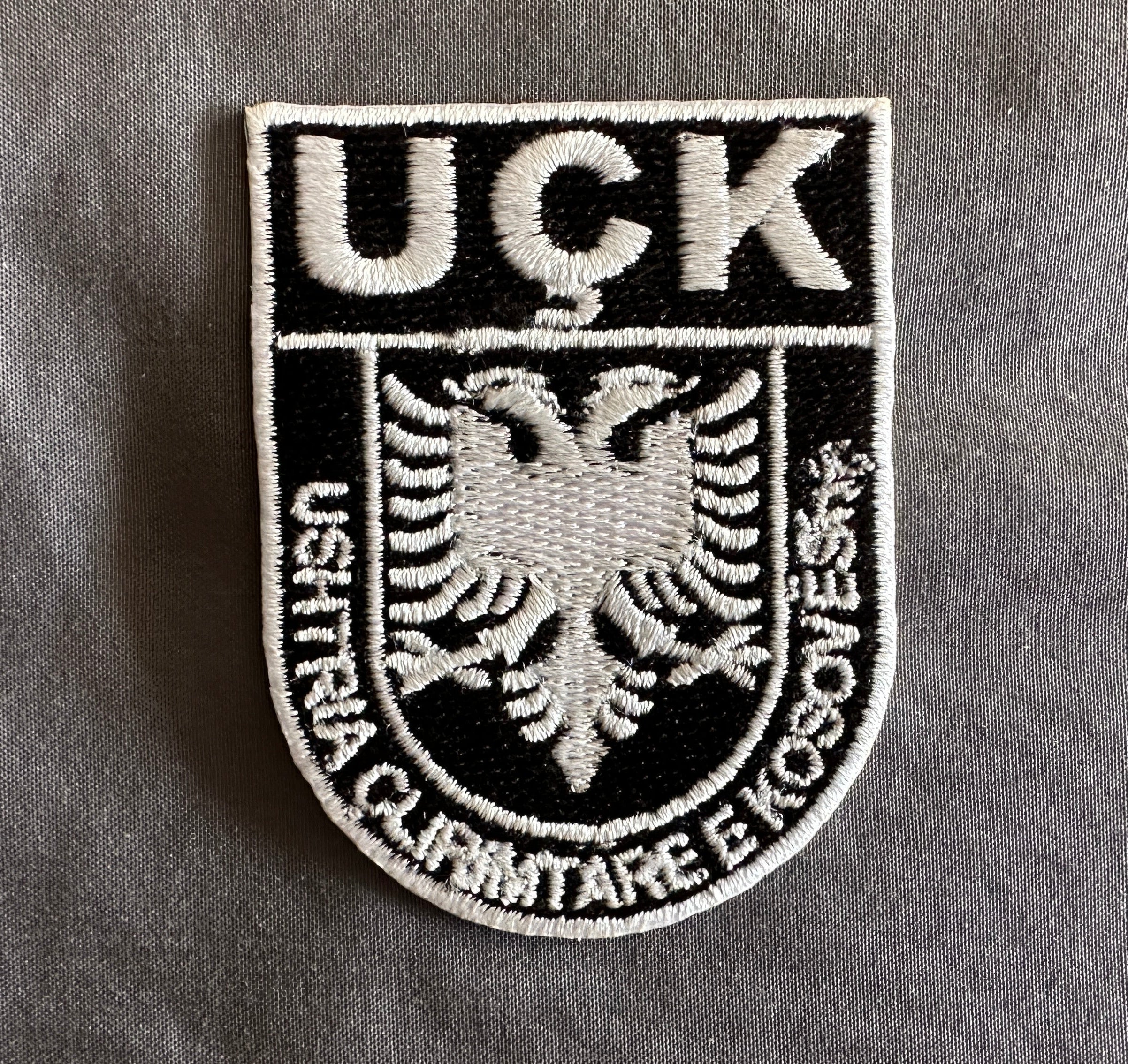 “Code” UÇK Black and Silver Albanian Flag Patch