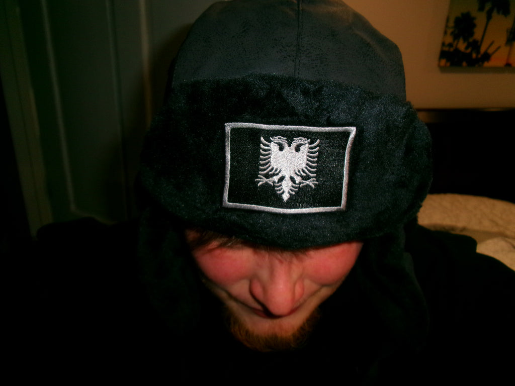 Historike All-Black Premium Leather Ushanka Hat