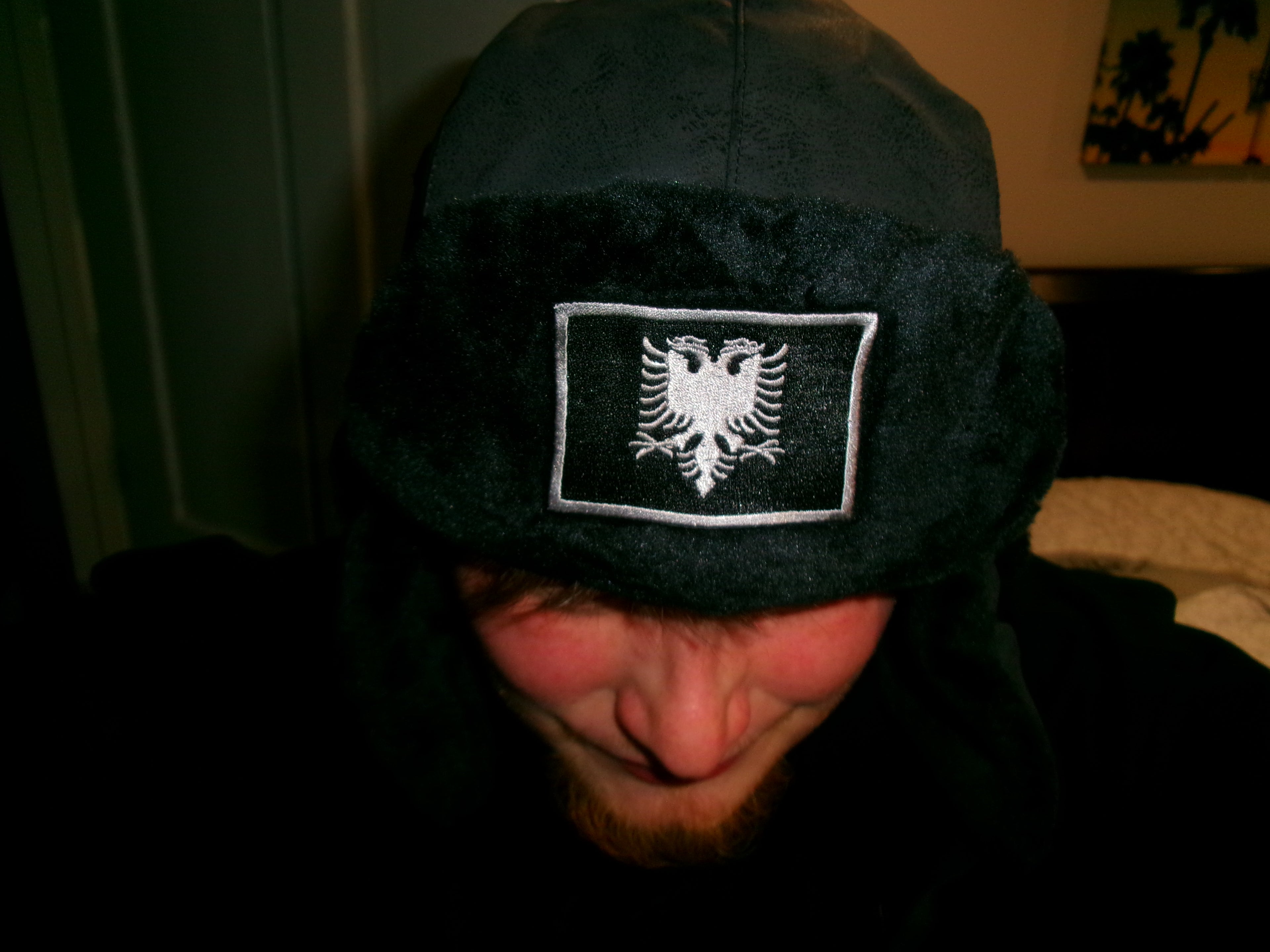 Historike All-Black Premium Leather Ushanka Hat