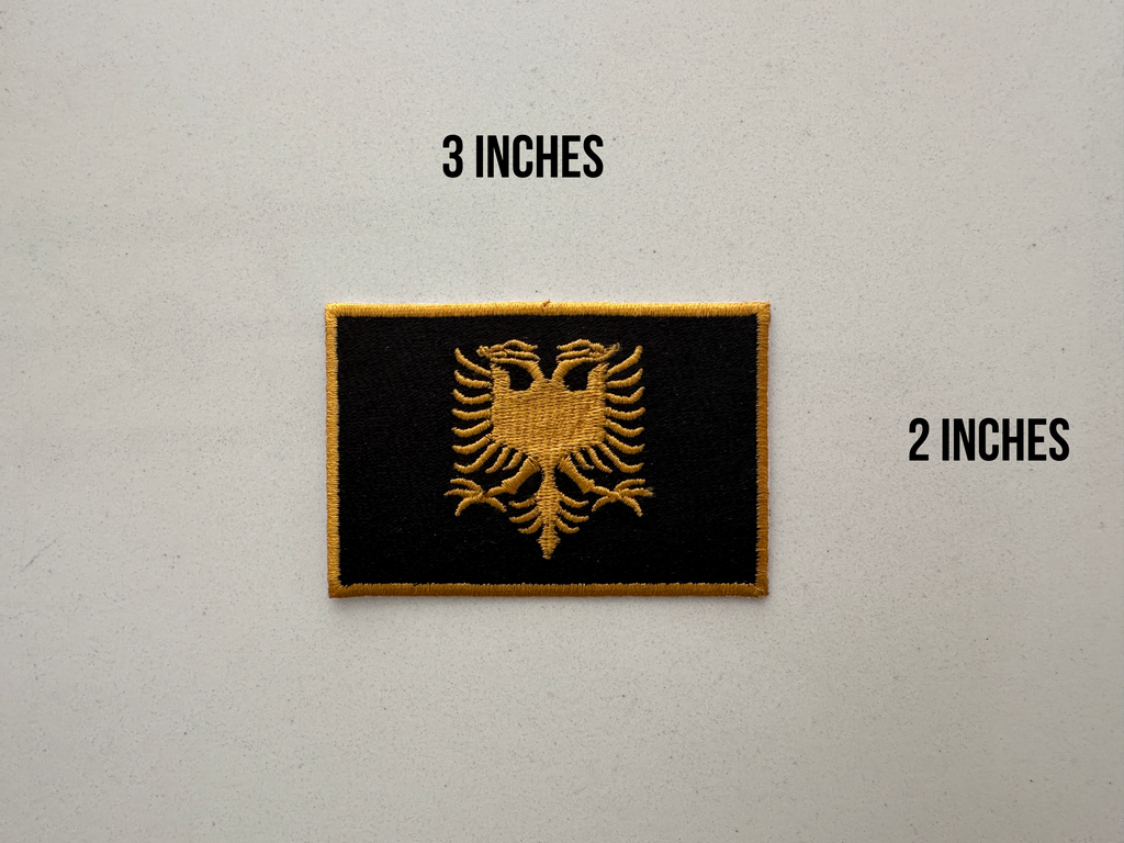 “GoldOut” Black And Gold Albanian Flag Patch
