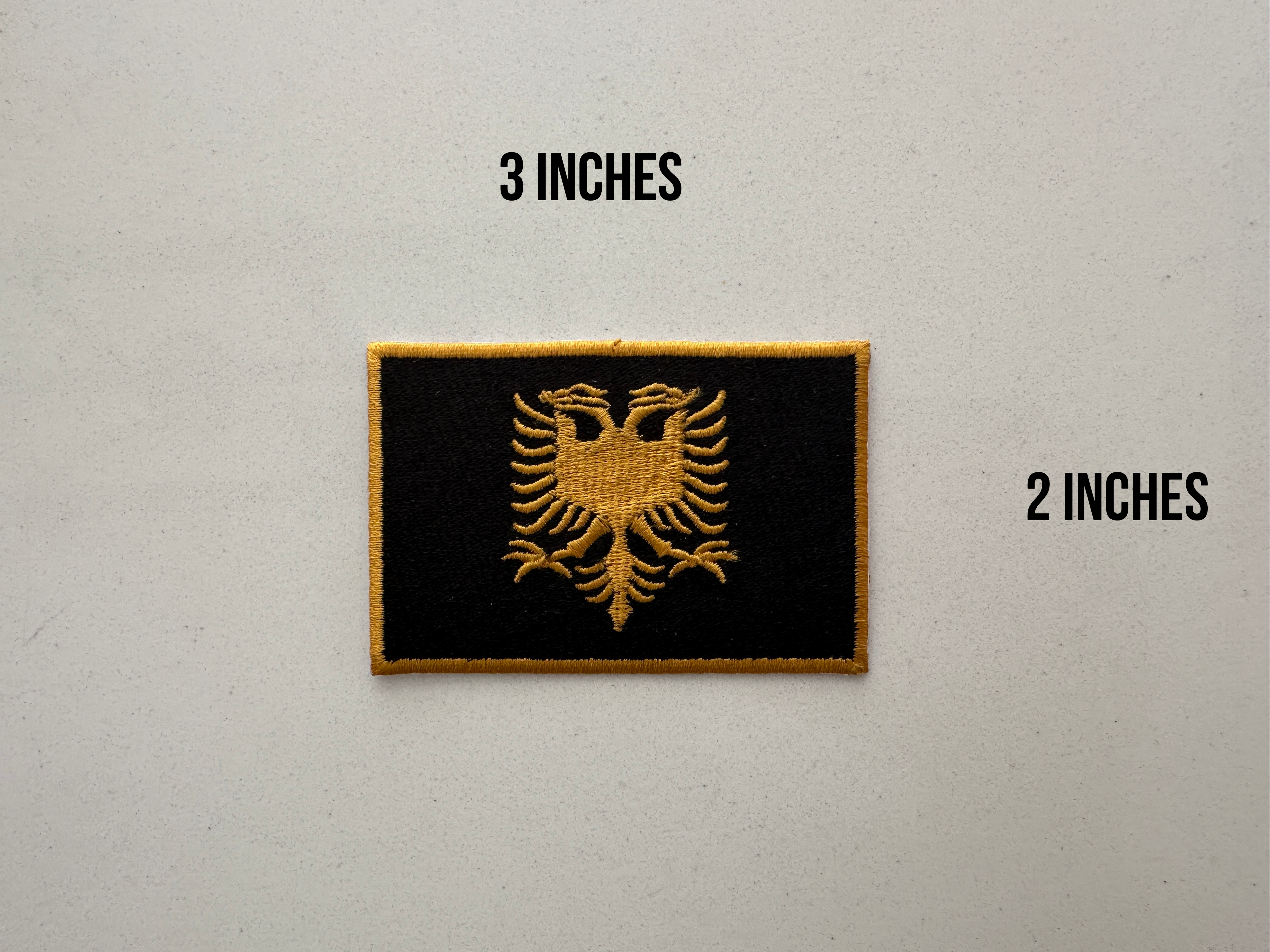 “GoldOut” Black And Gold Albanian Flag Patch