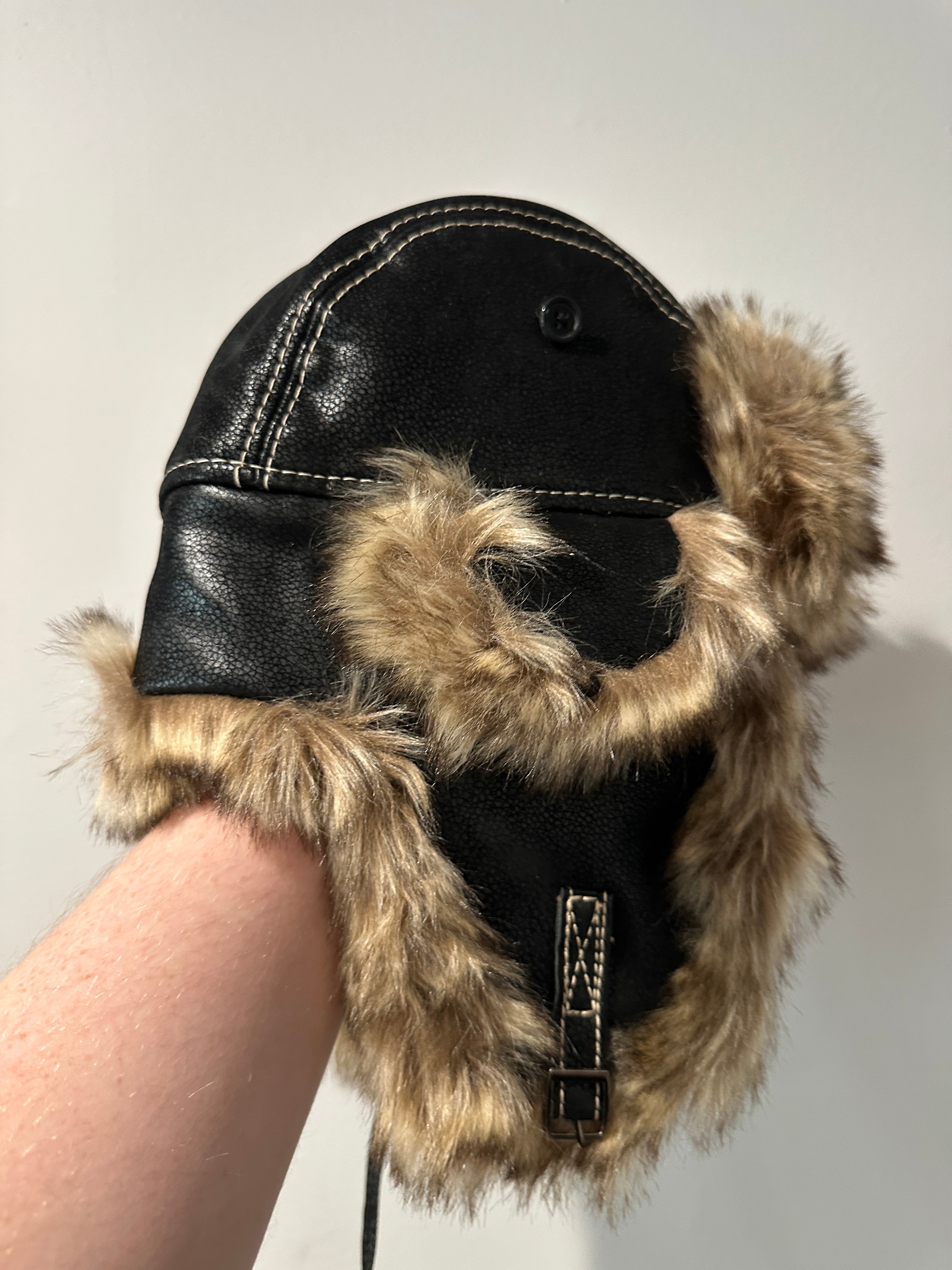 “Black Woods” UÇK Leather Fur Ushanka