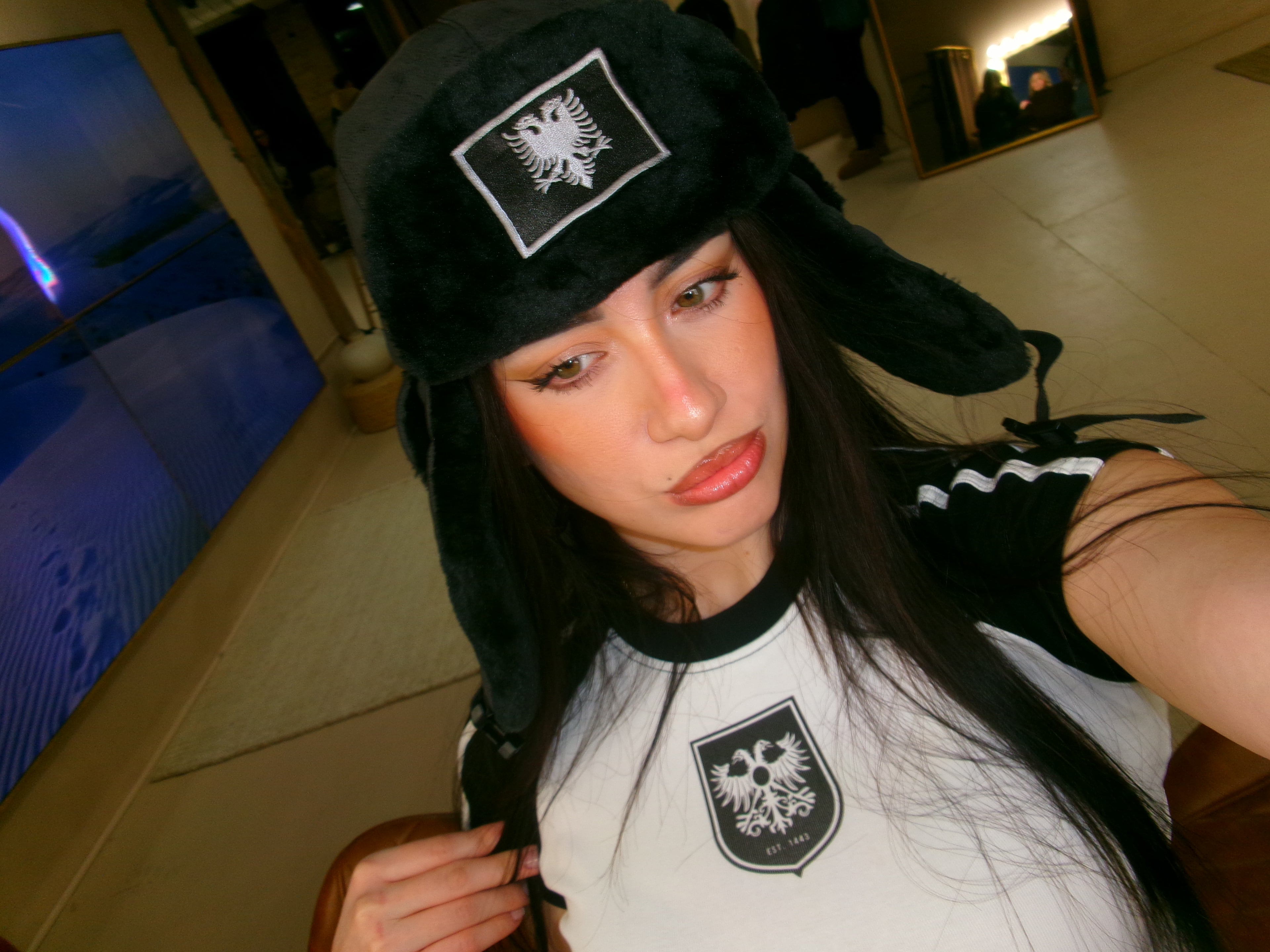 Historike All-Black Premium Leather Ushanka Hat