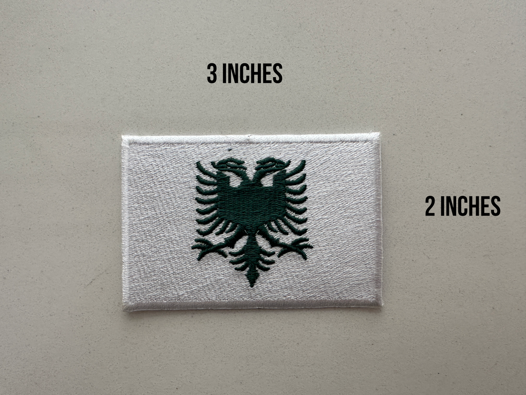 “Crimson Green” White X Green Albanian Flag Patch