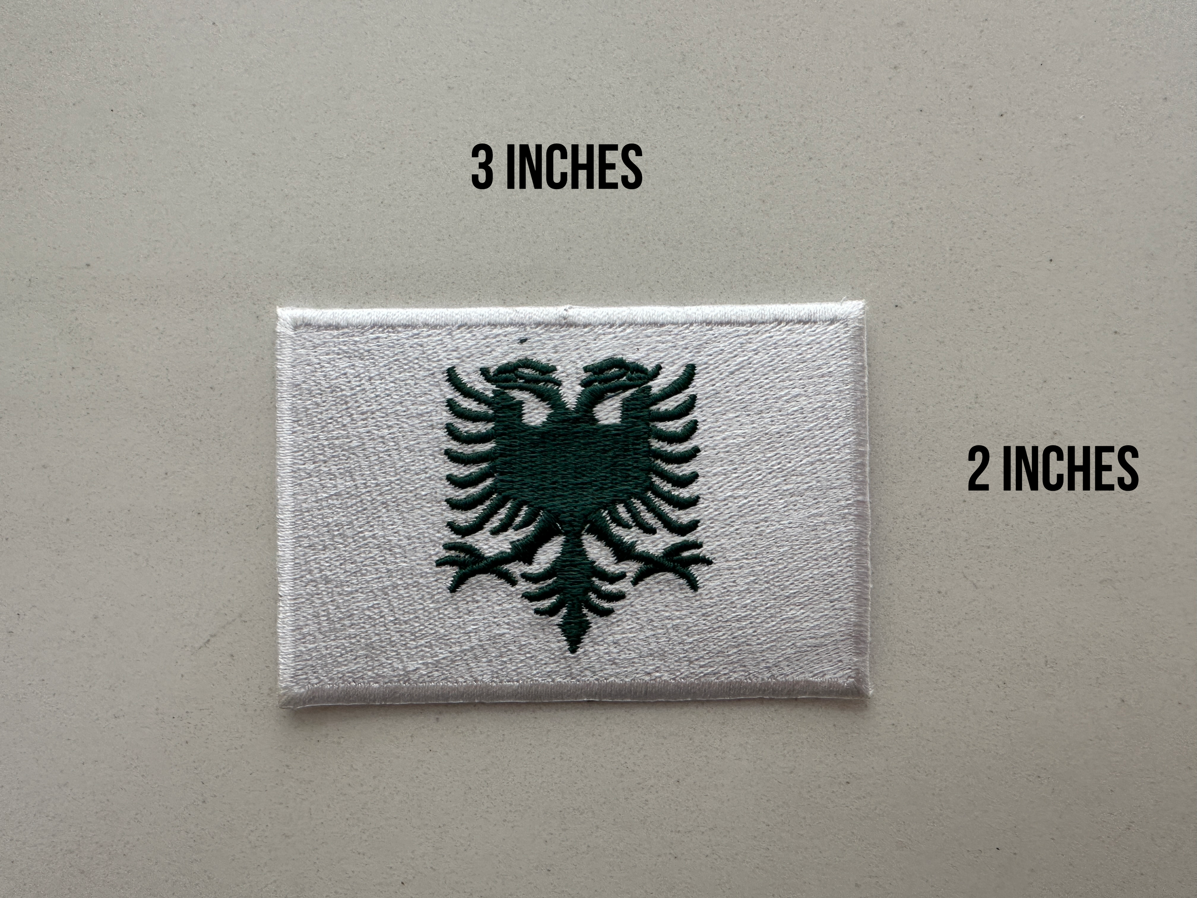“Crimson Green” White X Green Albanian Flag Patch
