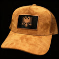 “Teddy Bear” Albanian Embroidered Kafè Royal Suede Snapback Hat