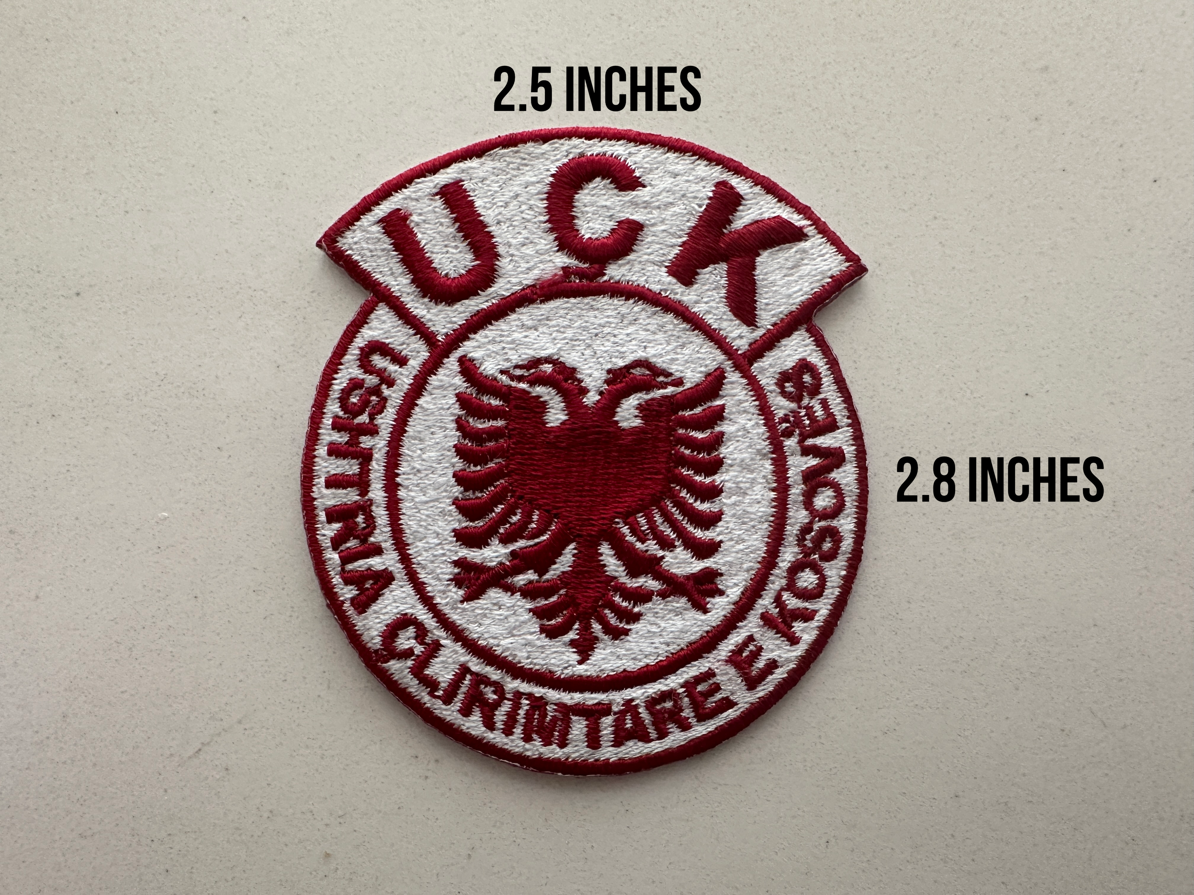 “Icy Red” White and Red UÇK Albanian Patch