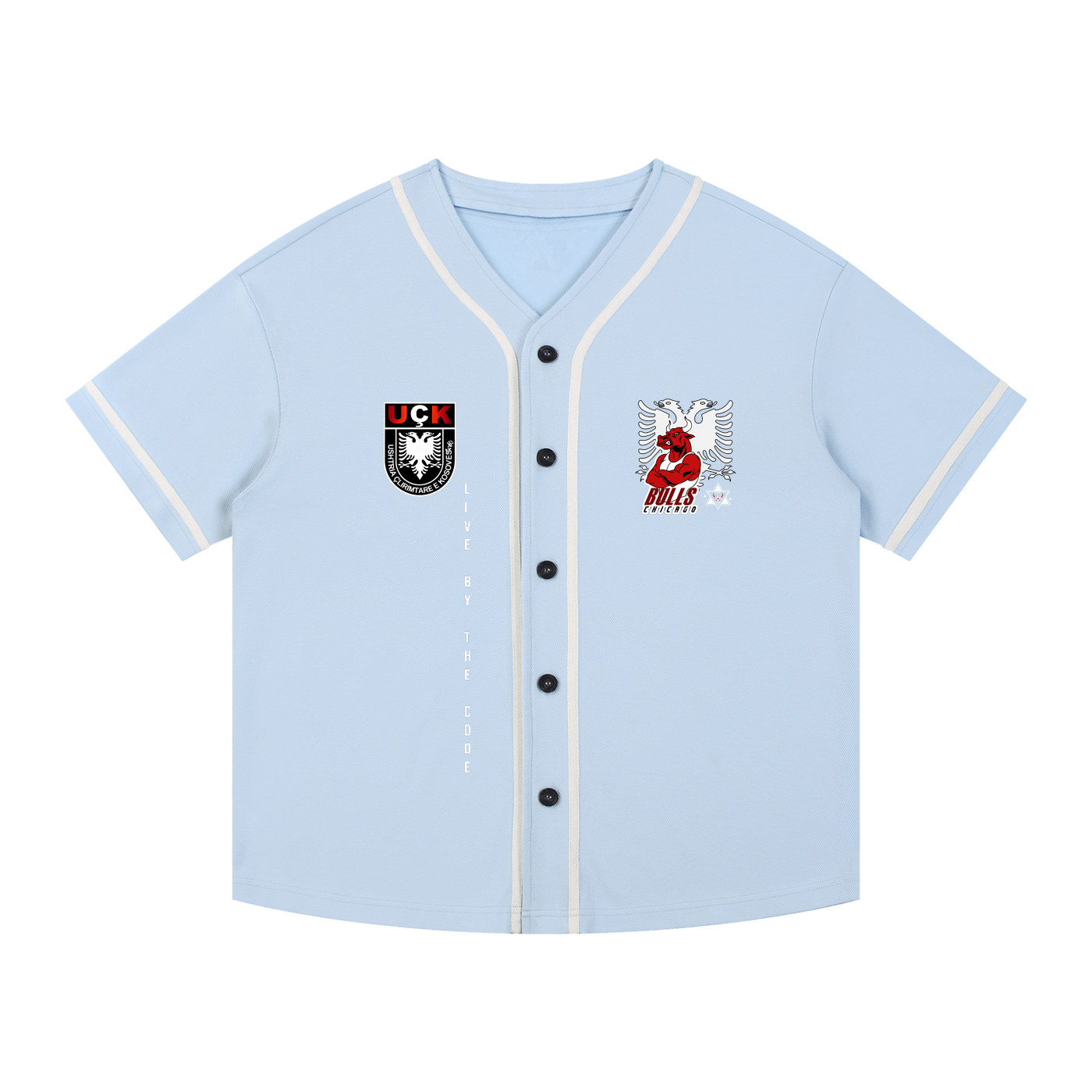 UÇK x BULLS Albanian Pinstripe Jersey (Button-Up) CLEARANCE