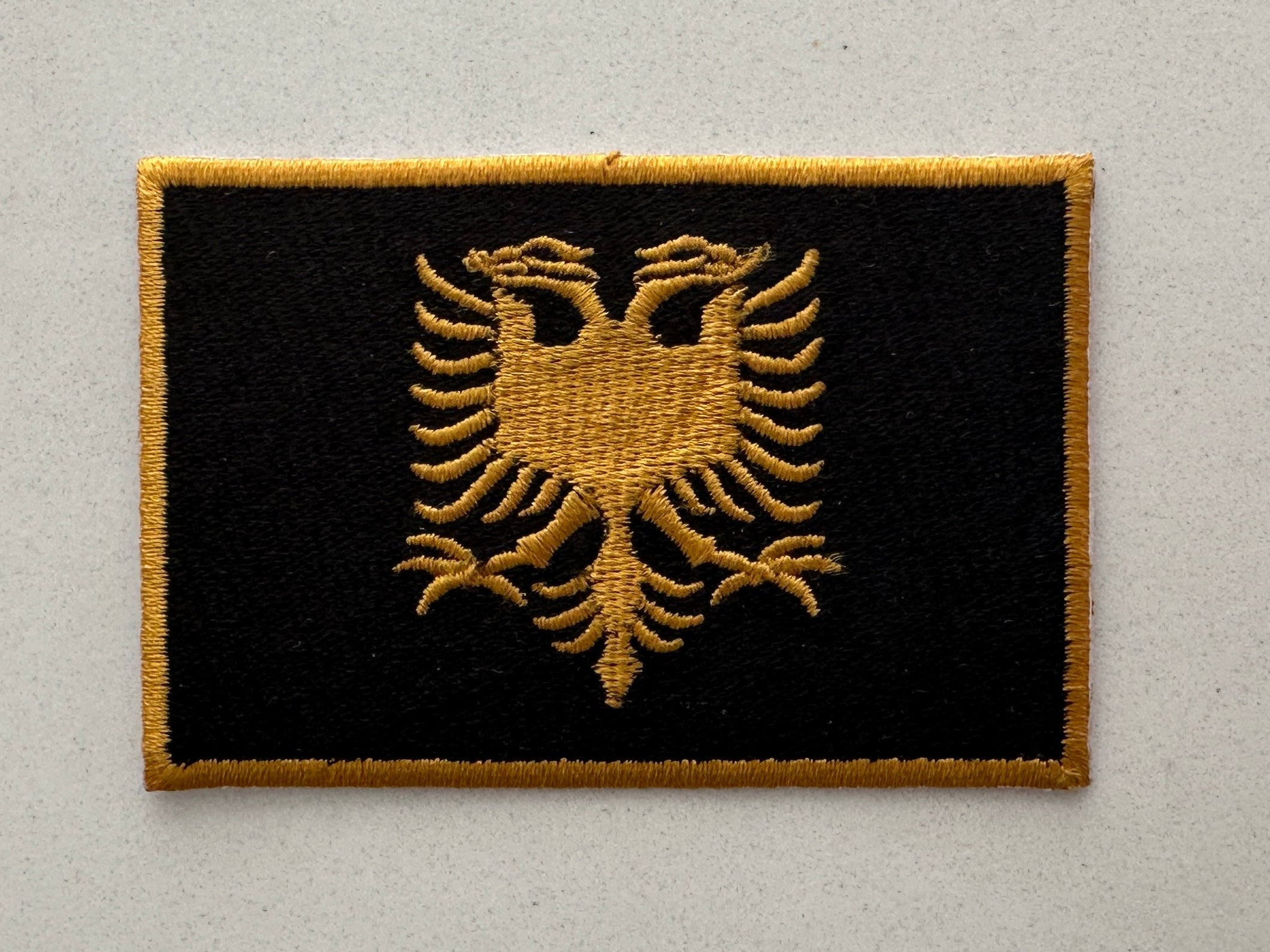 “GoldOut” Black And Gold Albanian Flag Patch