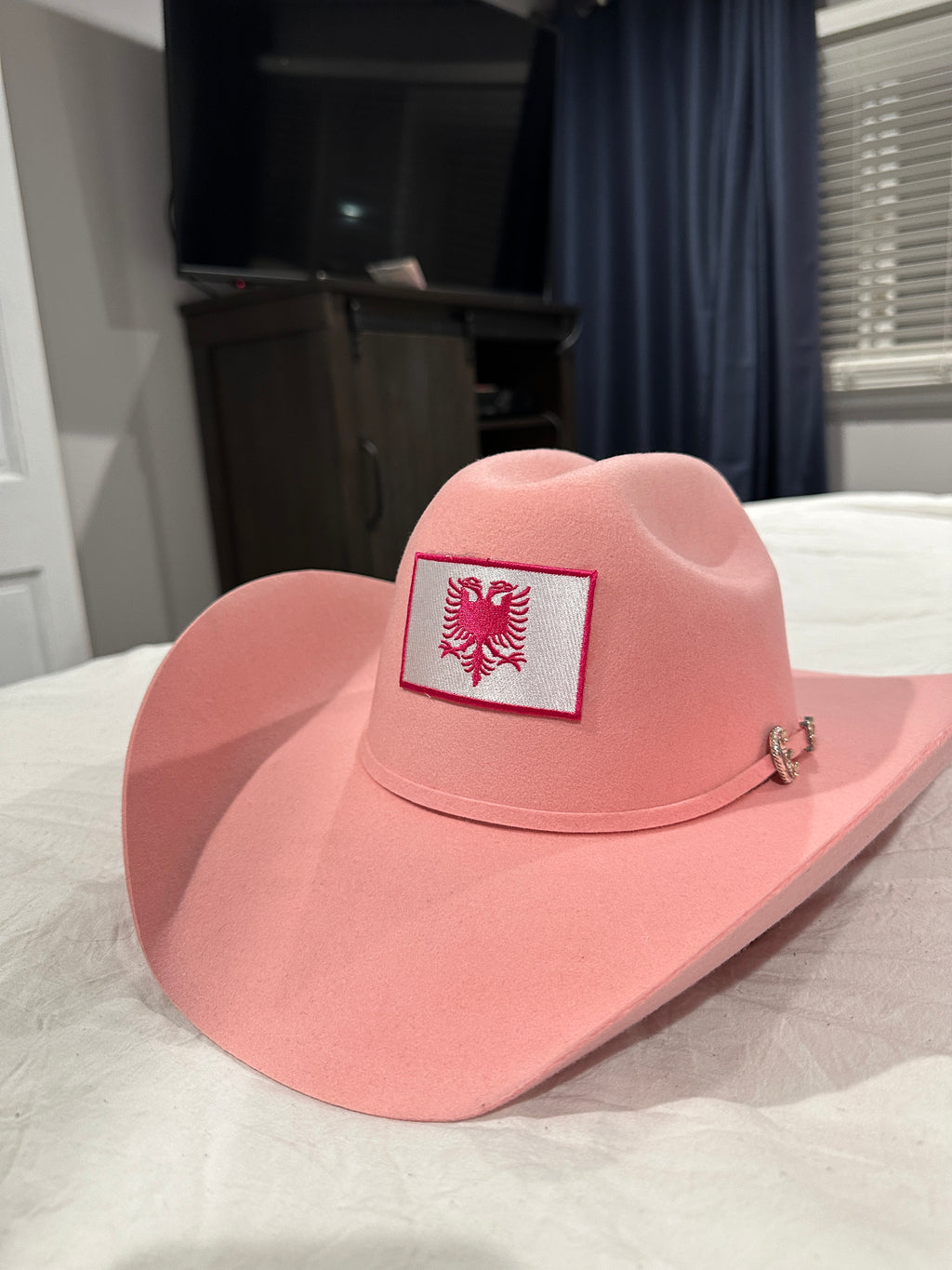 “Sweet Pink” Albanian Cowboy Hat 4X RabbitWool
