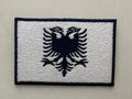 “Obsidian Frost” White and Navy Blue Albanian Flag Patch