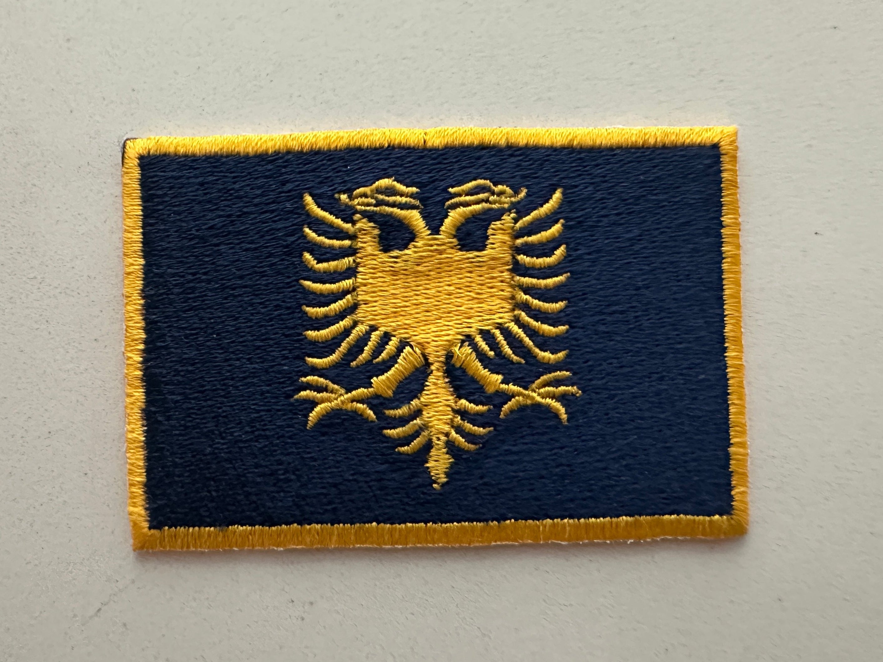 “Michigan” Blue And Gold Albanian Flag Patch