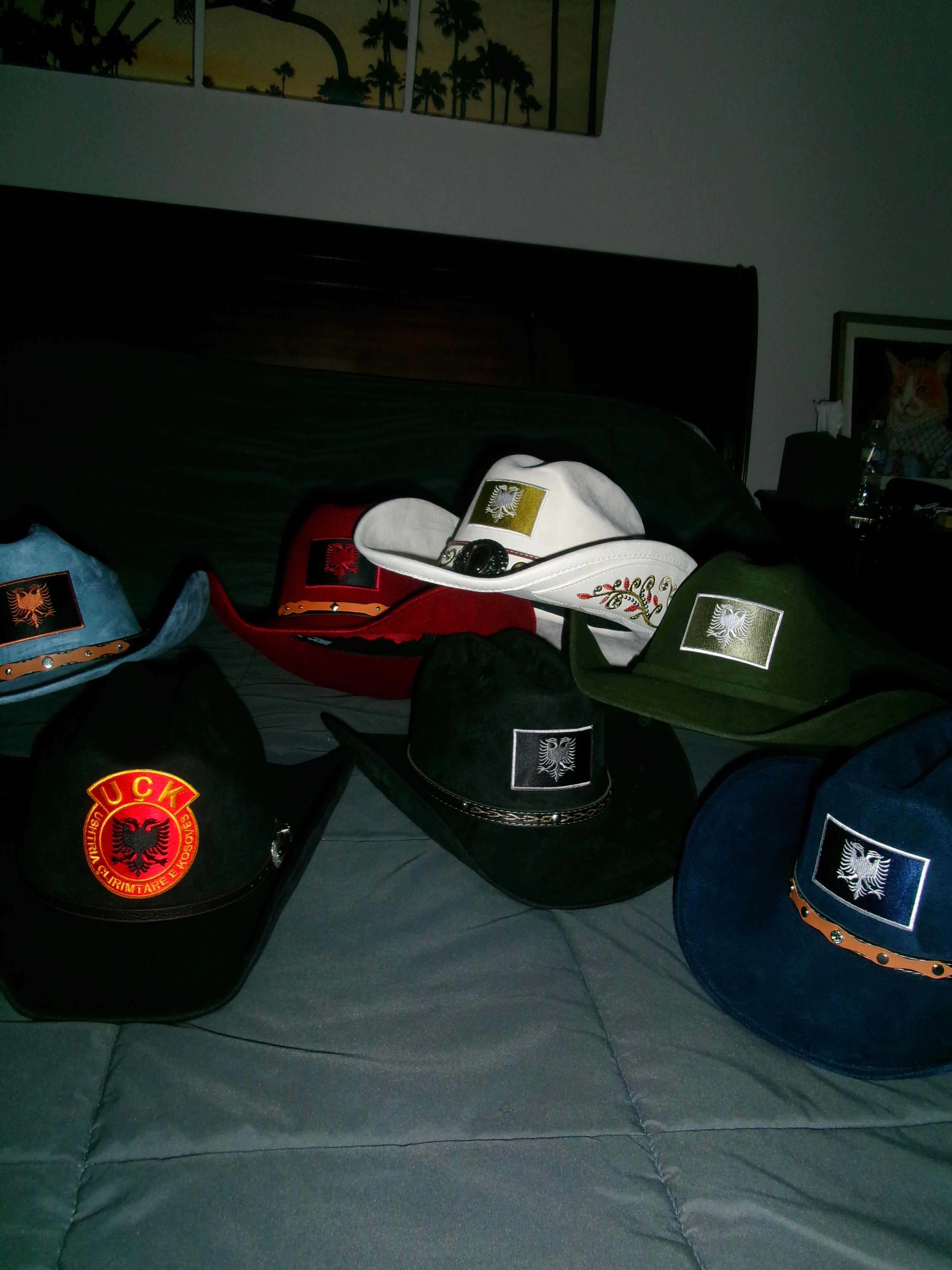 “Cherry Maroon” Albanian Embroidered Cowboy Hat *1of1*