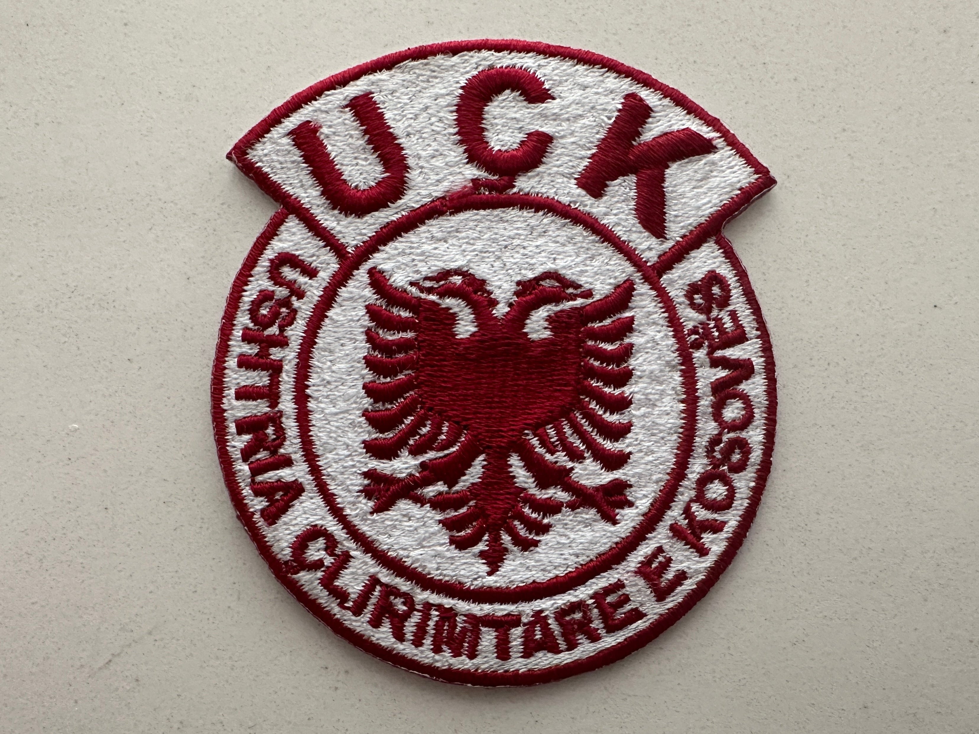 “Icy Red” White and Red UÇK Albanian Patch