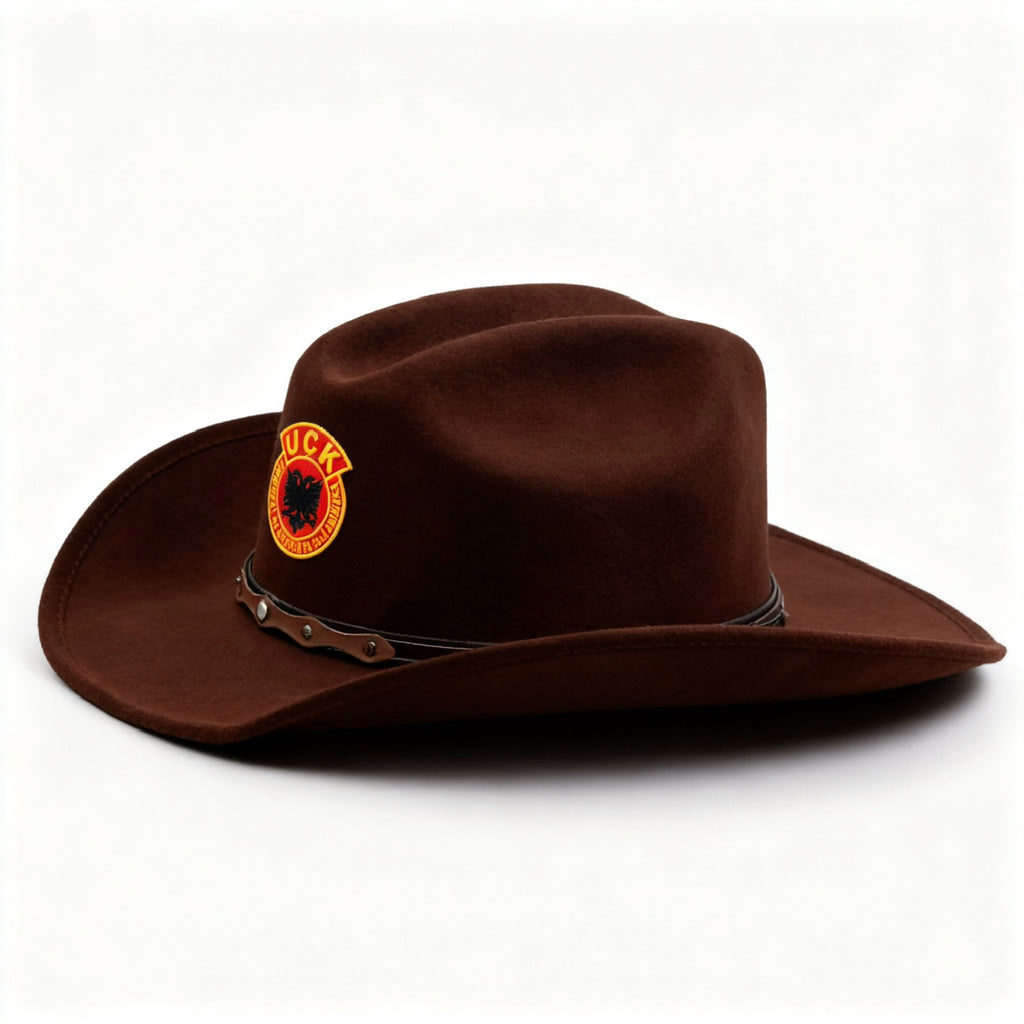UÇK Albanian Embroidered Cowboy Hat  “Country Brown” *1 LEFT*