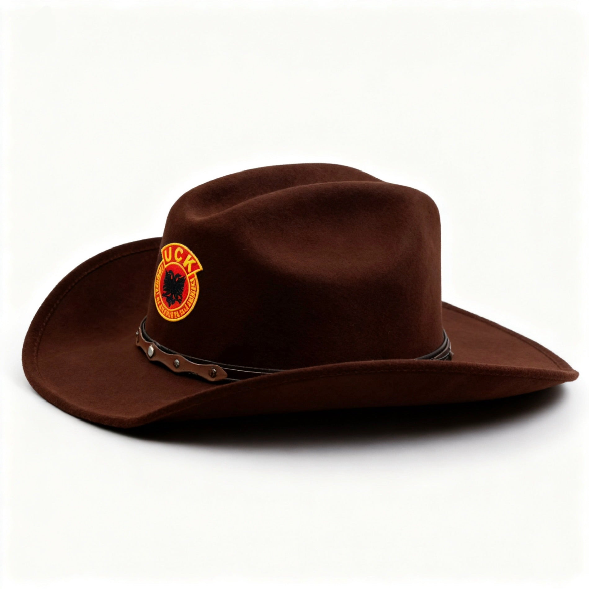 UÇK Albanian Embroidered Cowboy Hat  “Country Brown” *1 LEFT*