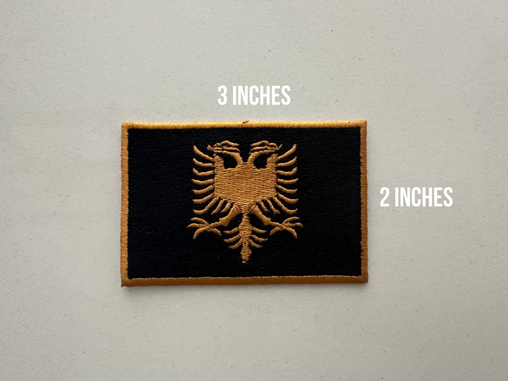 “Kafe” Black and Brown Albanian Flag Patch