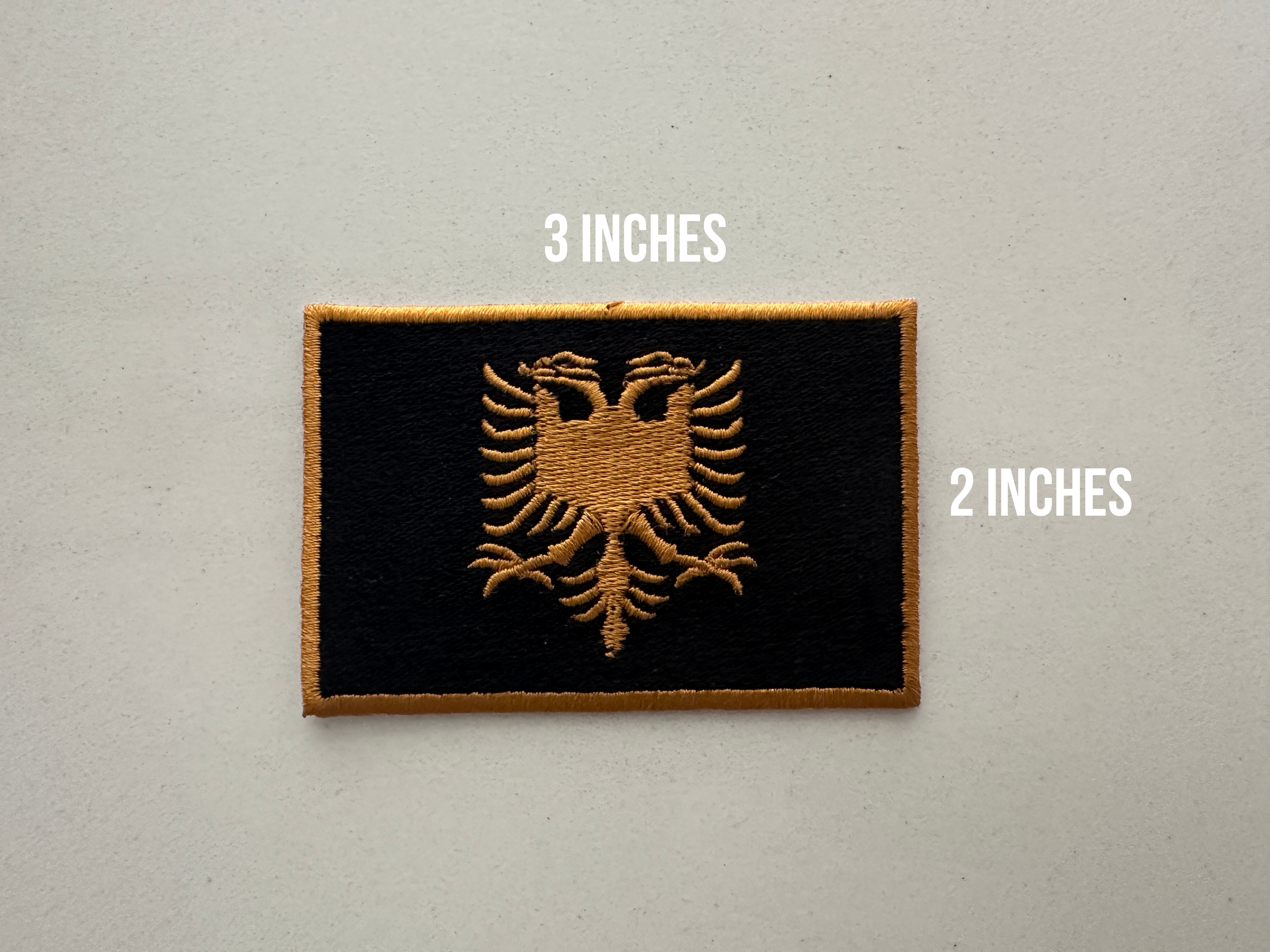“Kafe” Black and Brown Albanian Flag Patch