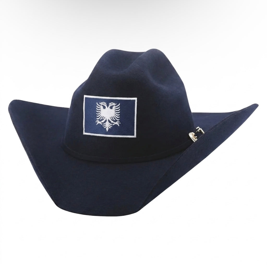 “Night Navy” 4x Rabbit Wool Albanian Cowboy Hat