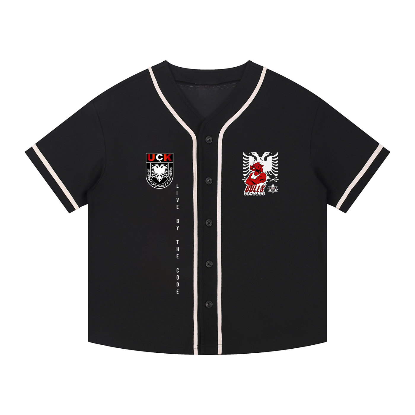 UÇK x BULLS Albanian Pinstripe Jersey (Button-Up) CLEARANCE